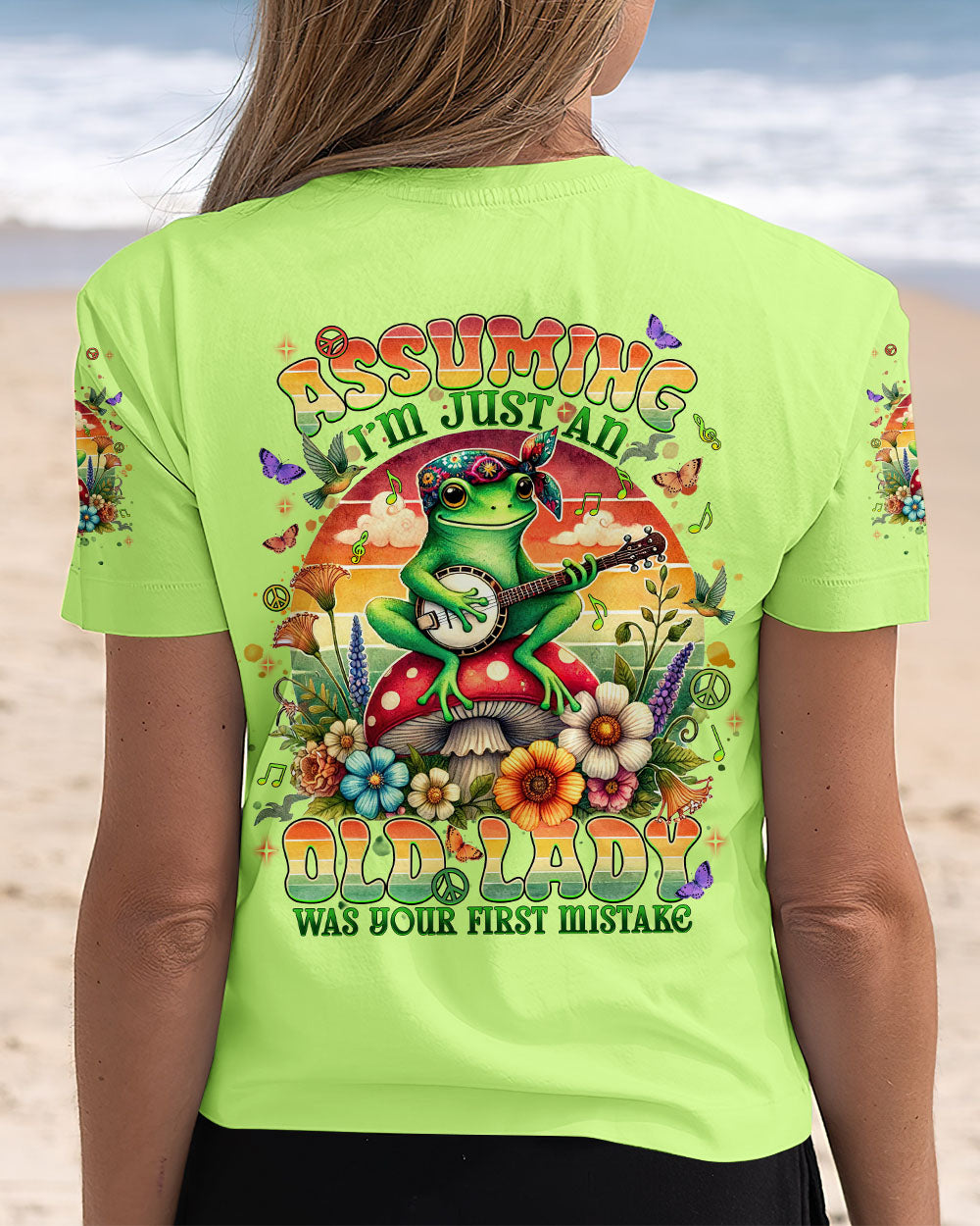Assuming Im Just an Old Lady Was Your First Mistake Hippie Frog with Guitar AOP Shirts _5_ cRNTP