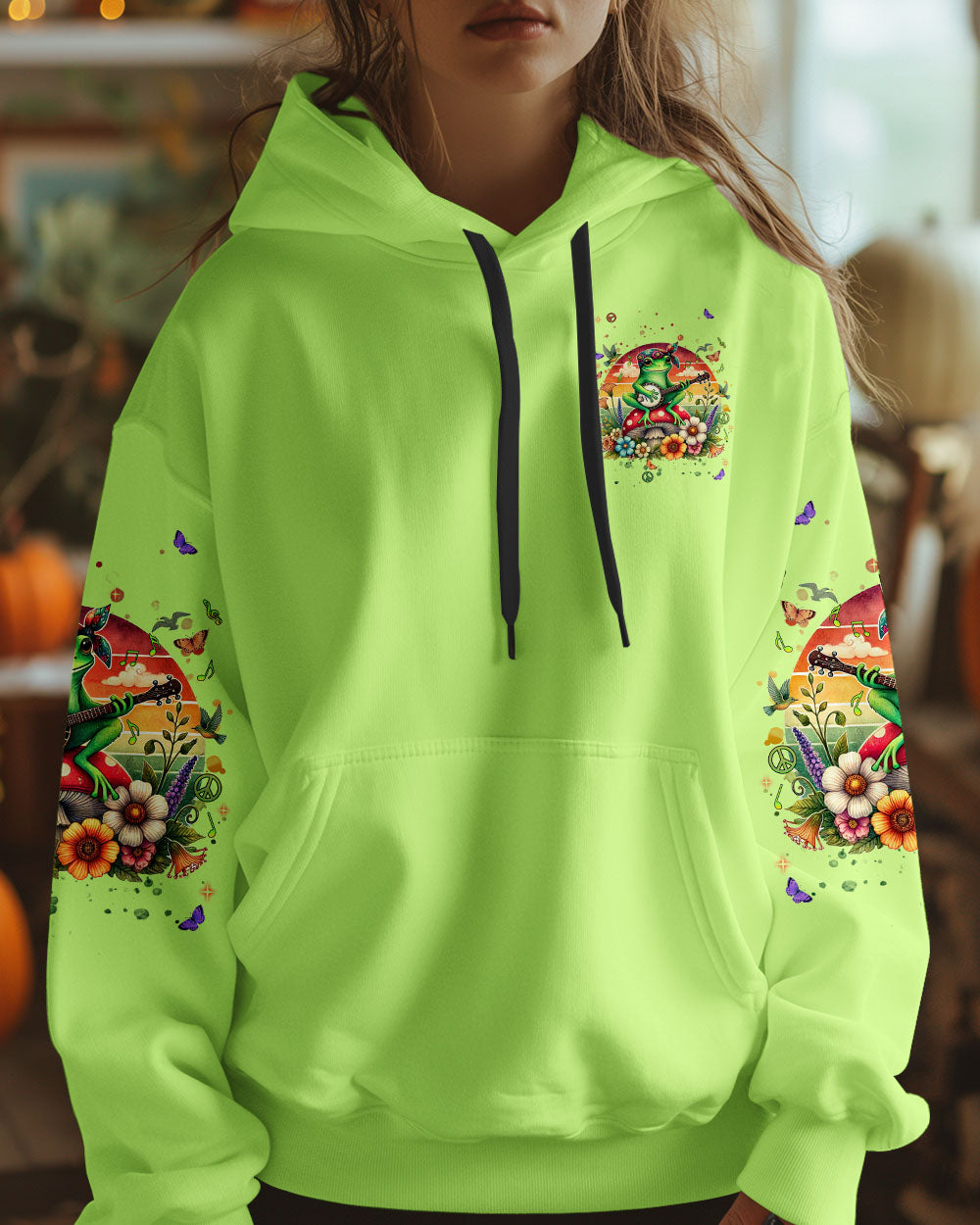 Assuming Im Just an Old Lady Was Your First Mistake Hippie Frog with Guitar AOP Shirts _6_ kpmDJ