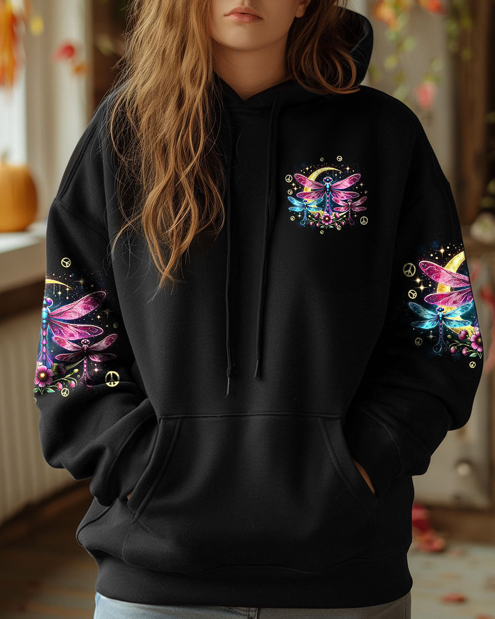 Be Free A Million Things to Be Colorful Dragonfly Hippie Graphic AOP Shirts _7_ WwTRN