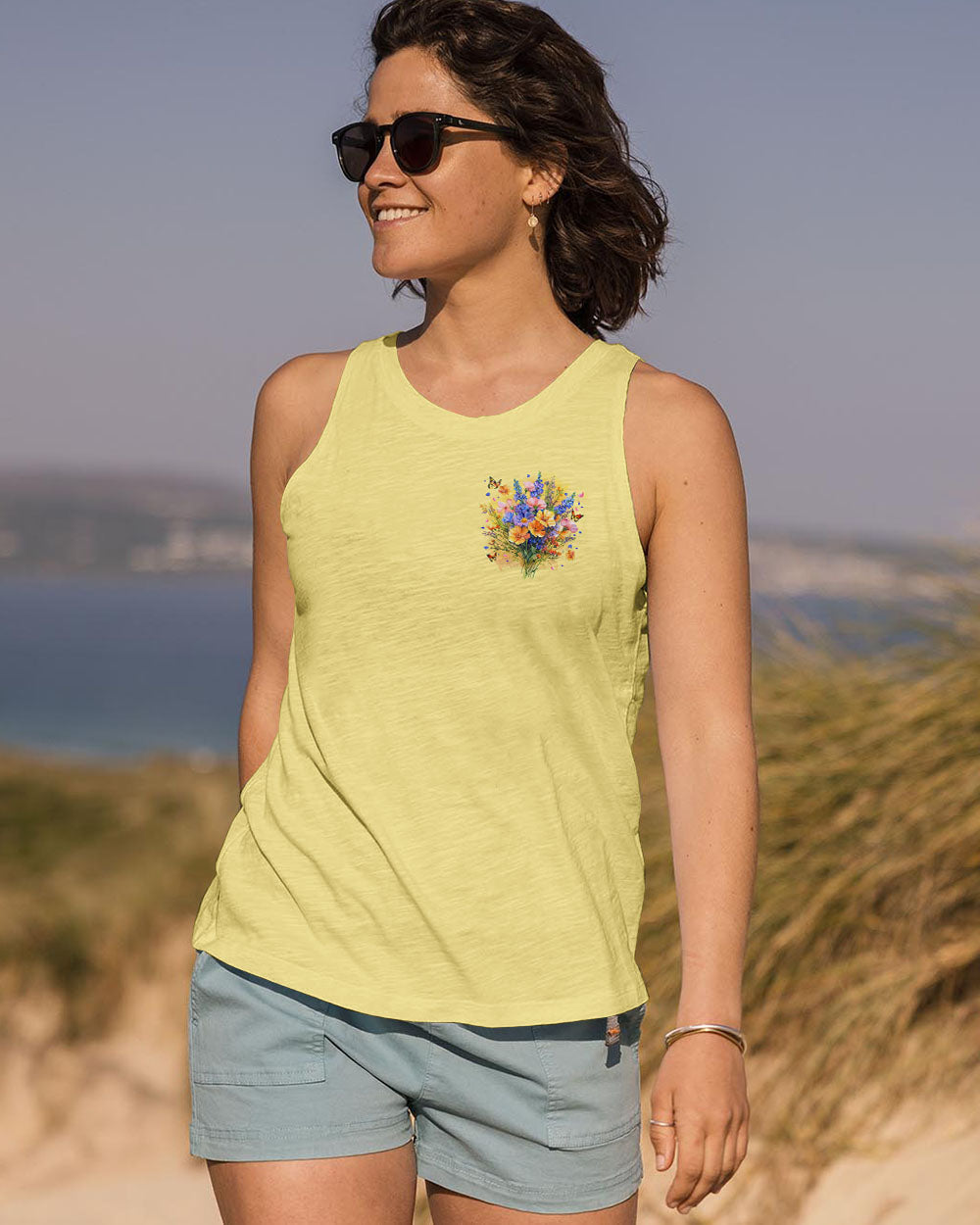 Be Kind to Your Mind Colorful Floral Butterfly Design for Women AOP Shirts _12_ ddgZa