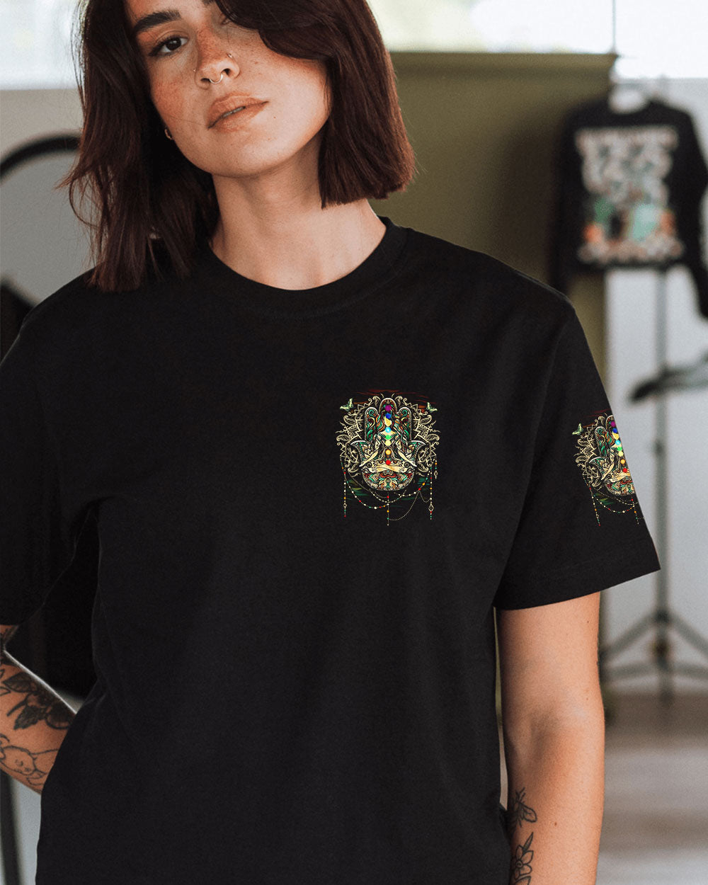 Believe You Deserve It _26 The Universe Will Serve It Meditative Chakra AOP Shirts _2_ 9kjNC