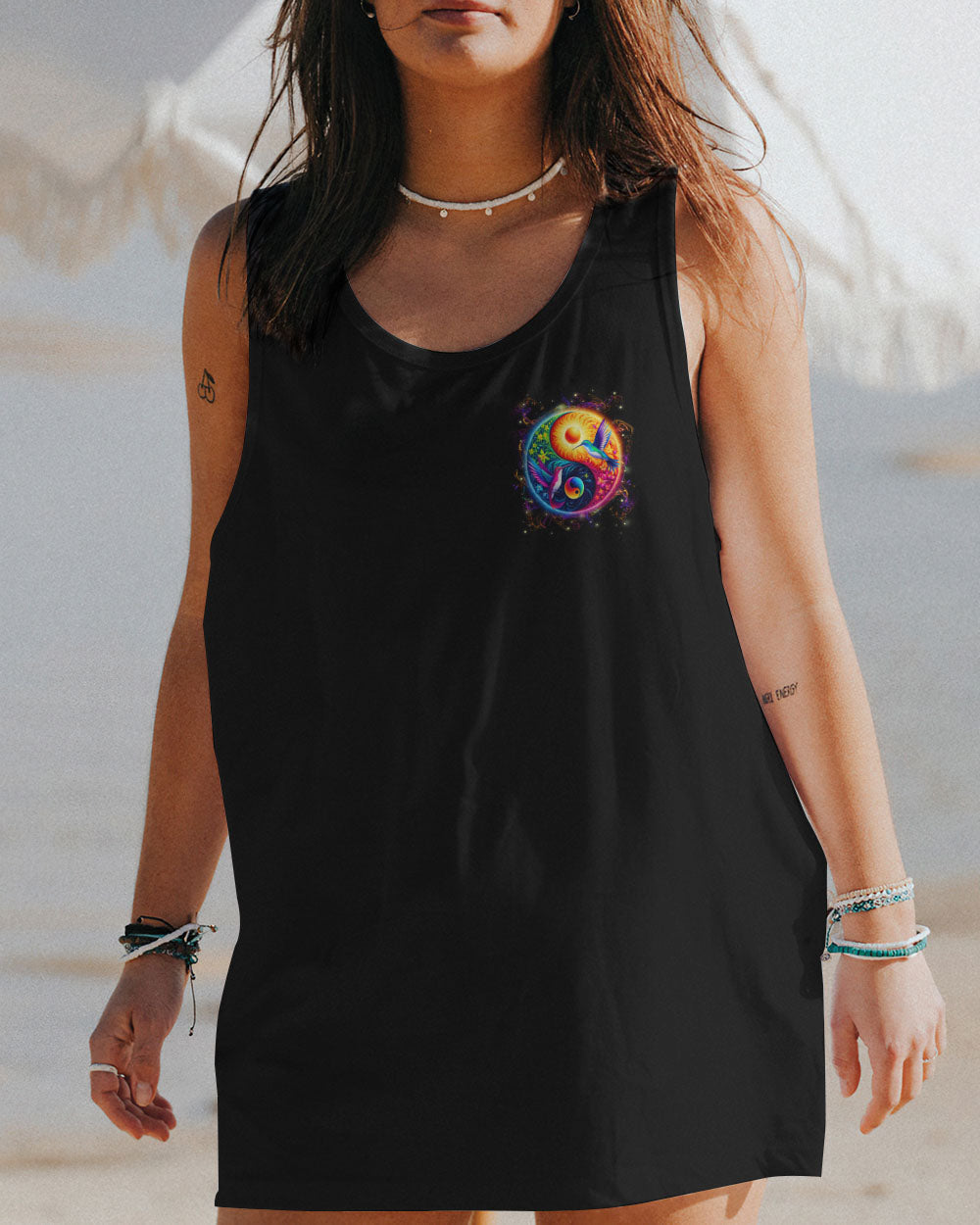 Breathe In Peace Breathe Out Love Yin Yang Hummingbird Mindful Quote Yoga AOP Shirts _12_ 6Yykj