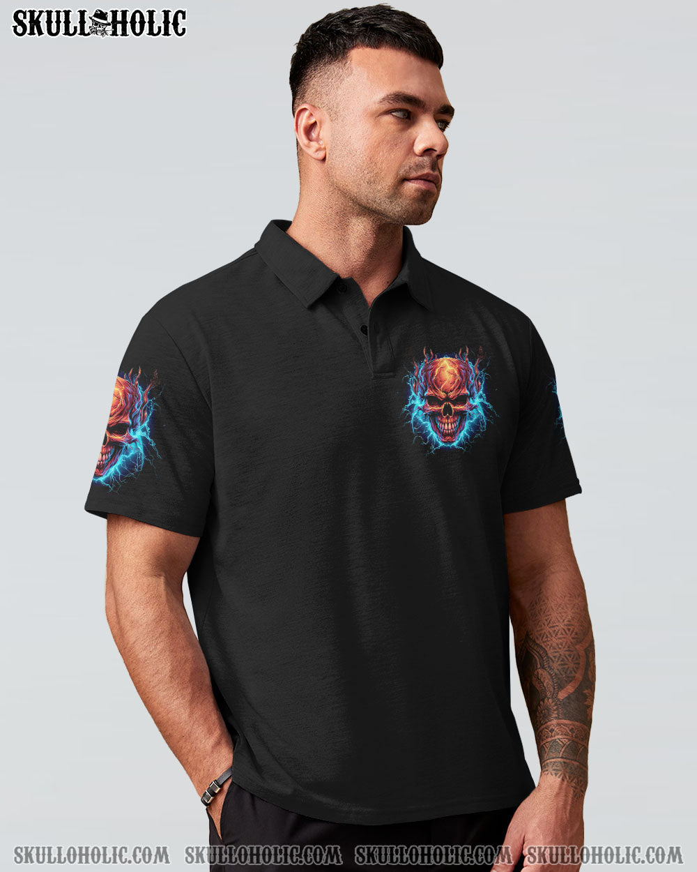 Can_E2_80_99t Go to Hell Devil Has a Restraining Order Lightning Skull Graphic AOP Shirts _3_ FlBiA