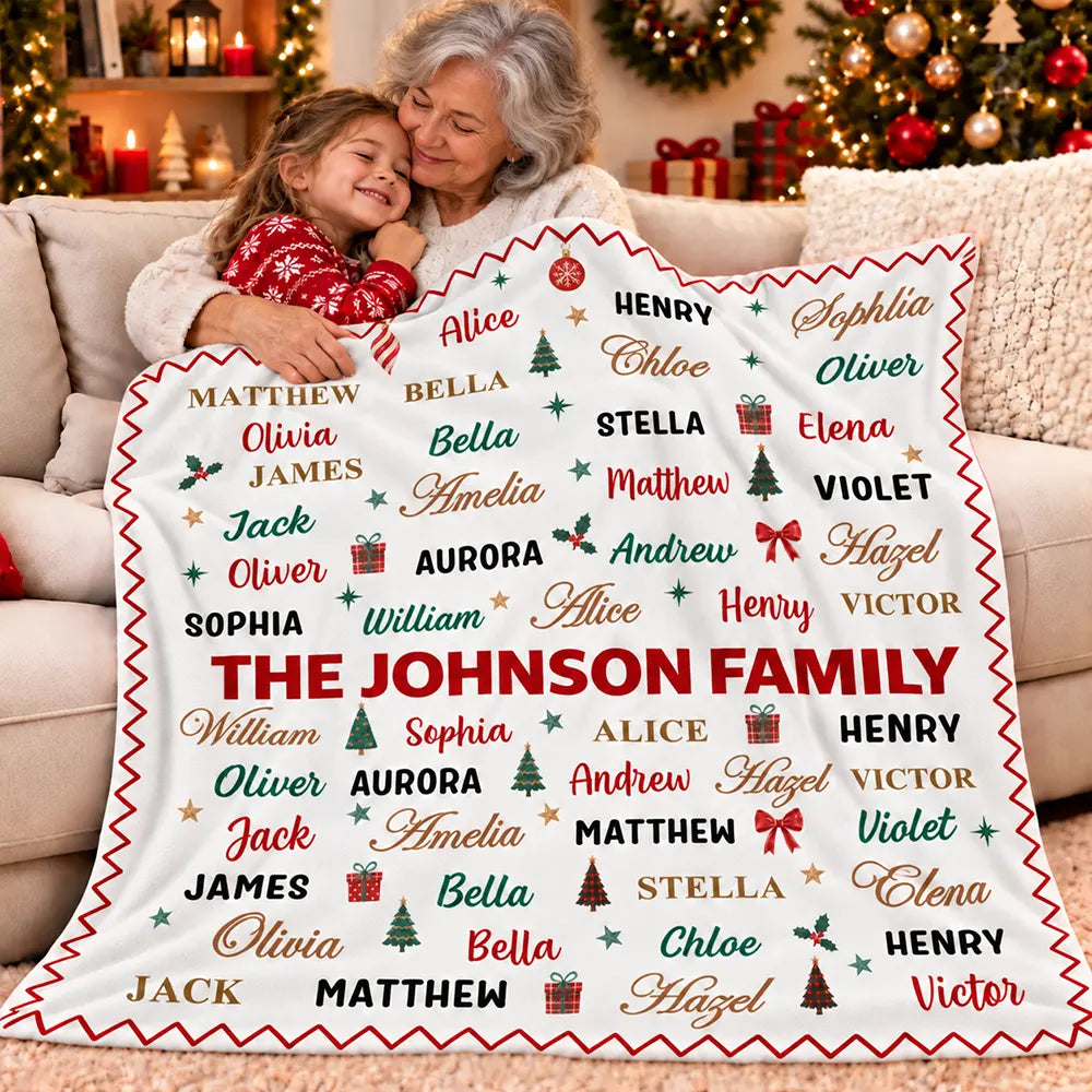 ChristmasGiftForGrandmaMom PersonalizedFamily_MemberNamesWordArtChristmasFleeceBlanket_SherpaBlanket AT2378 VKT_4a452f6f 289a 4c9e 9383 9328f01d49e8