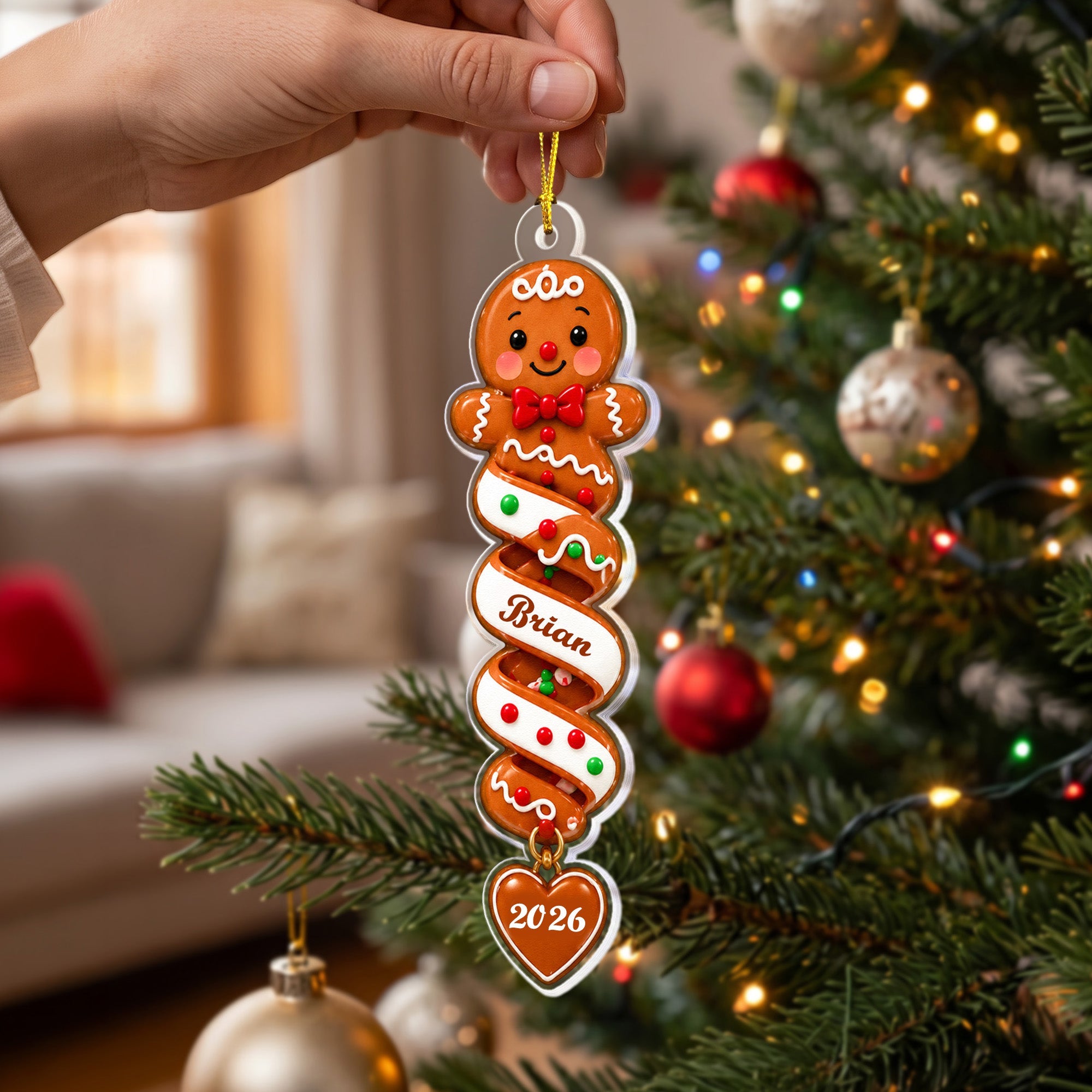 Custom Name Spiral Ornament Christmas_ Ornament Gifts For Kids Personalized Ornament_3