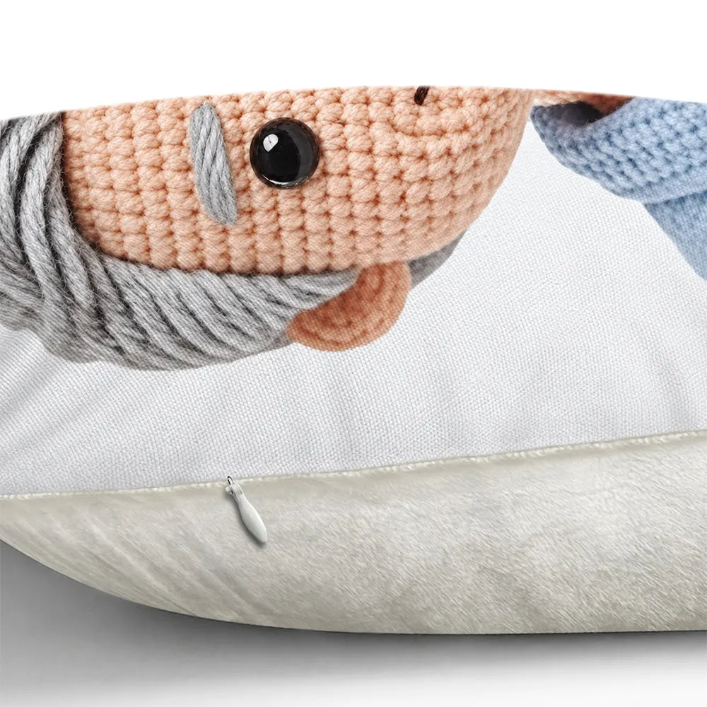 CustomPhotoCrochetDollEffectHappyFamily PersonalizedCustomShapedPillow TU537 DSR1552 MK5