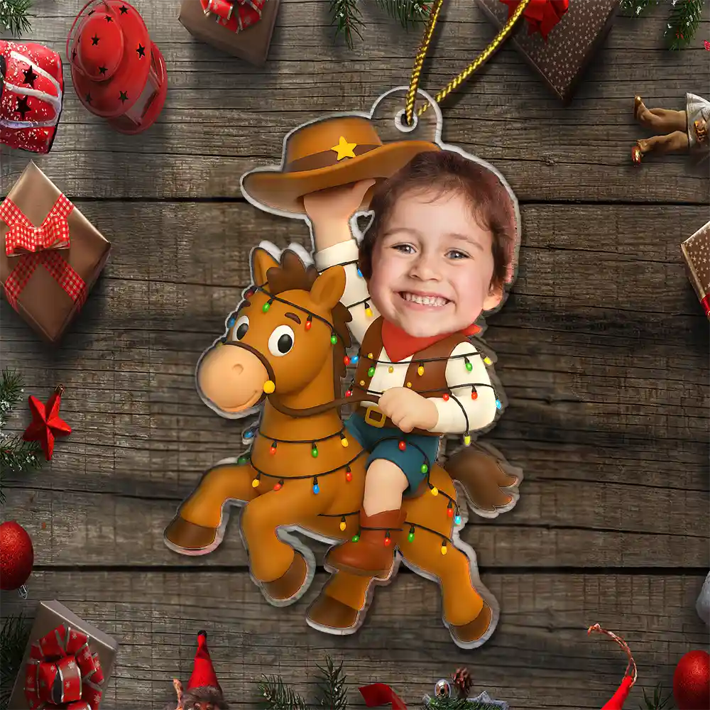 CustomPhotoLittleCowboyKidBoyKidGirl PersonalizedAcrylicPhotoOrnament TG063 CLA1536 Mockupweb5