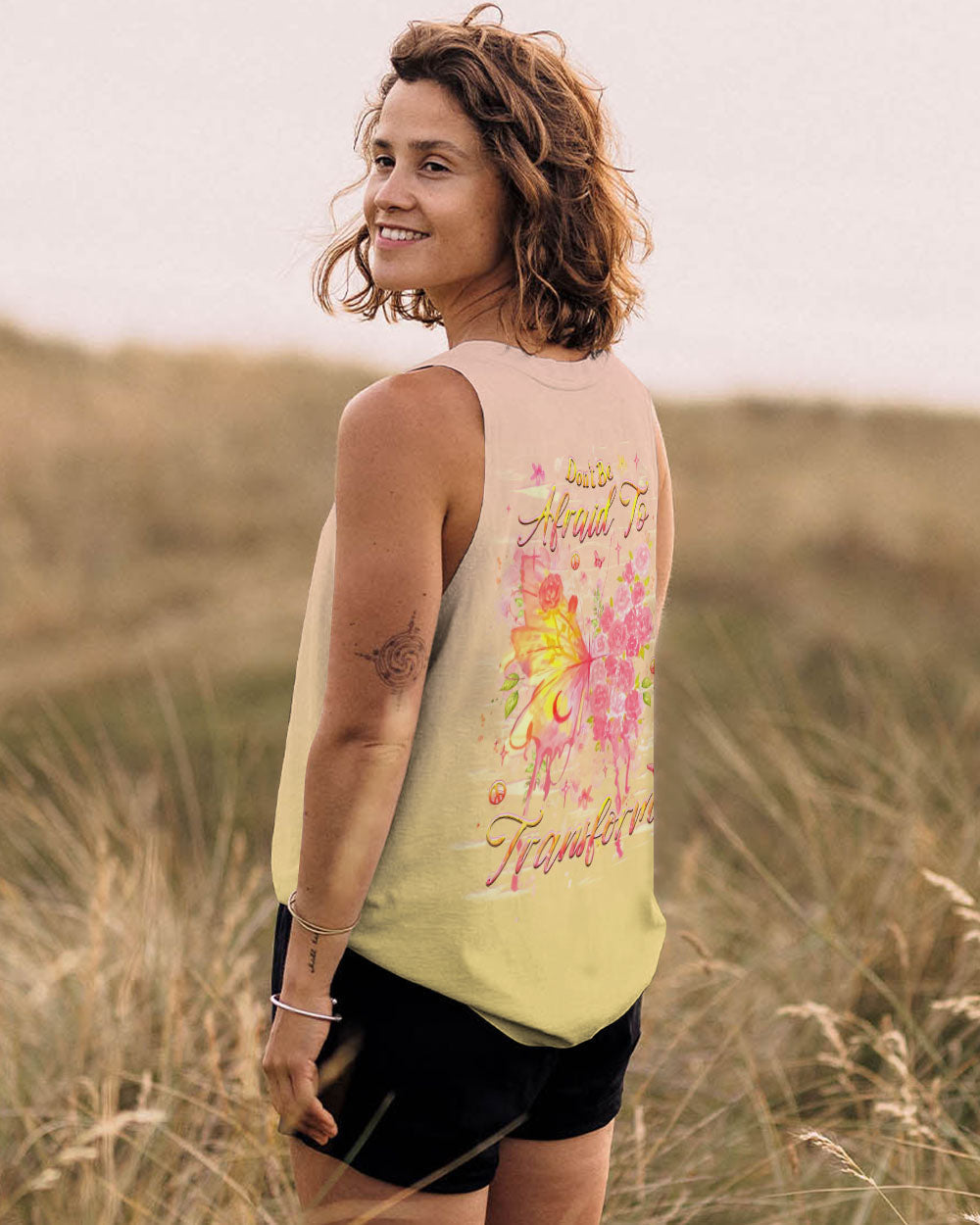 Don_E2_80_99t Be Afraid to Transform Butterfly Rose Inspirational Design AOP Shirts _7_ DT5W6