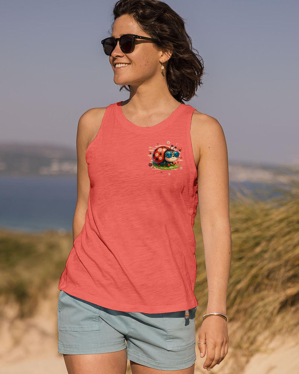 Dont Stress Do Your Best Forget The Rest Ladybug Peacefull Funny Motivational AOP Shirts _14_ UgQHK
