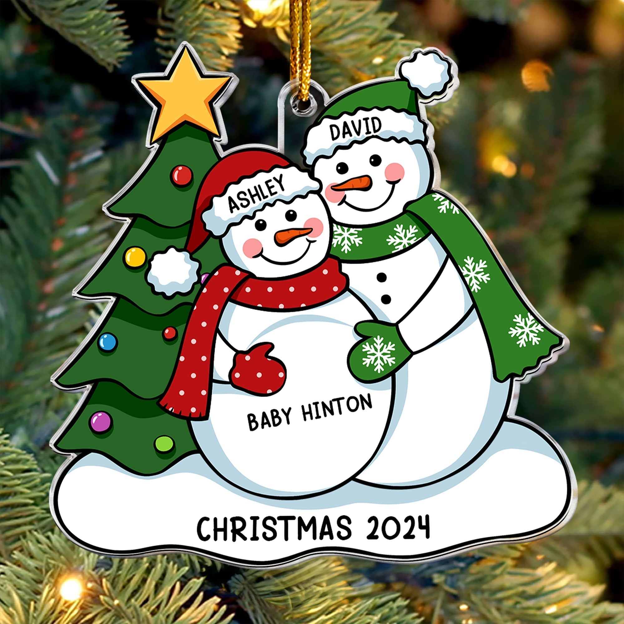 Expecting Parents Personalized Acrylic Ornament_3