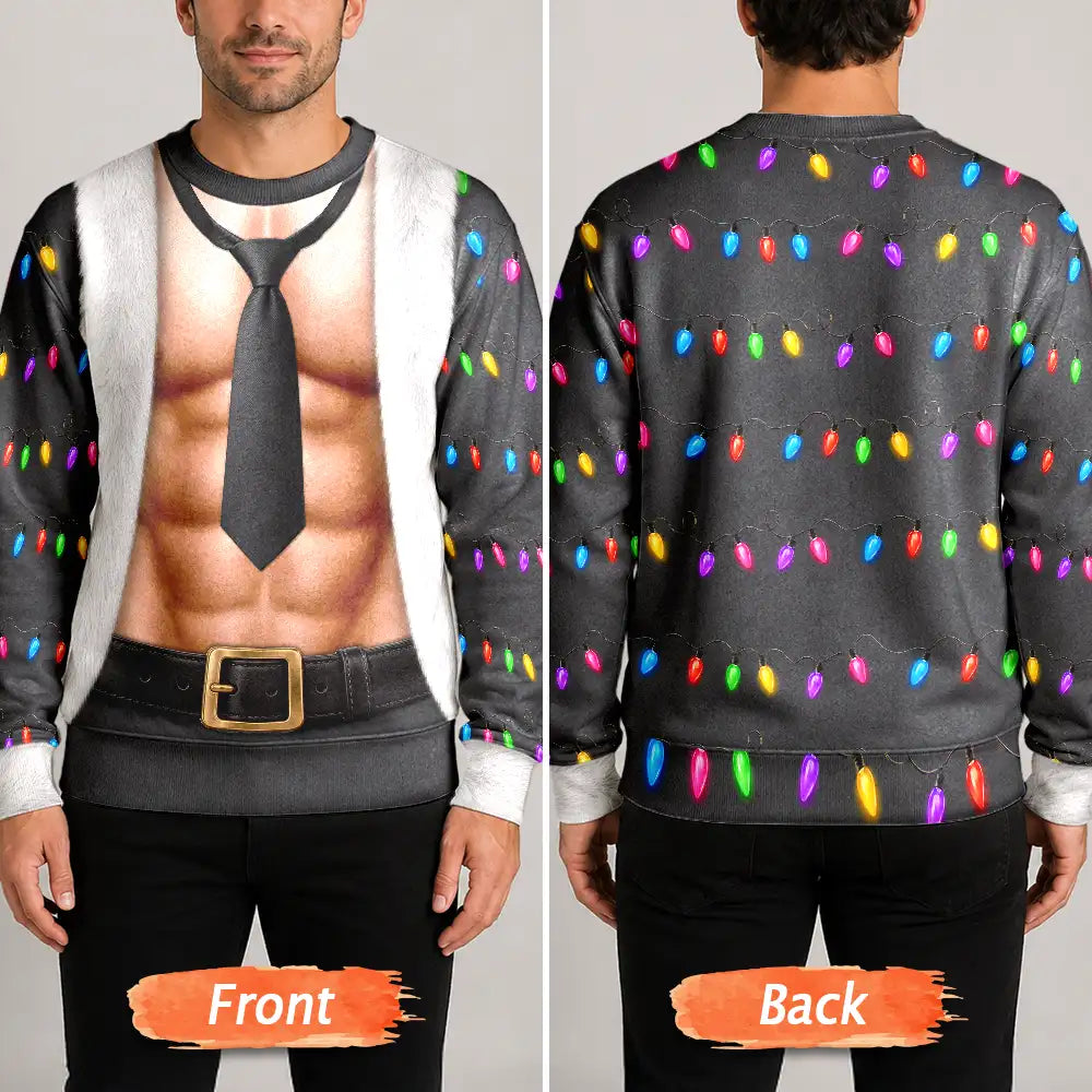 FunnyHairyMuscleBodyChristmasGiftForHusband PersonalizedUnisexUglySweater NV1631 CLA3694 MK4