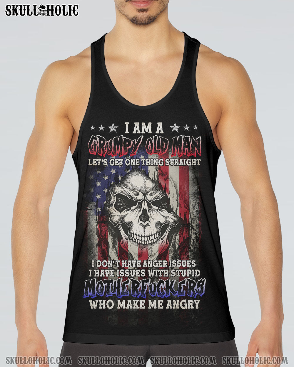 Grumpy Old Man Mother F Grumpy Veteran Skull Graphic AOP Shirts _17_ JVJAA