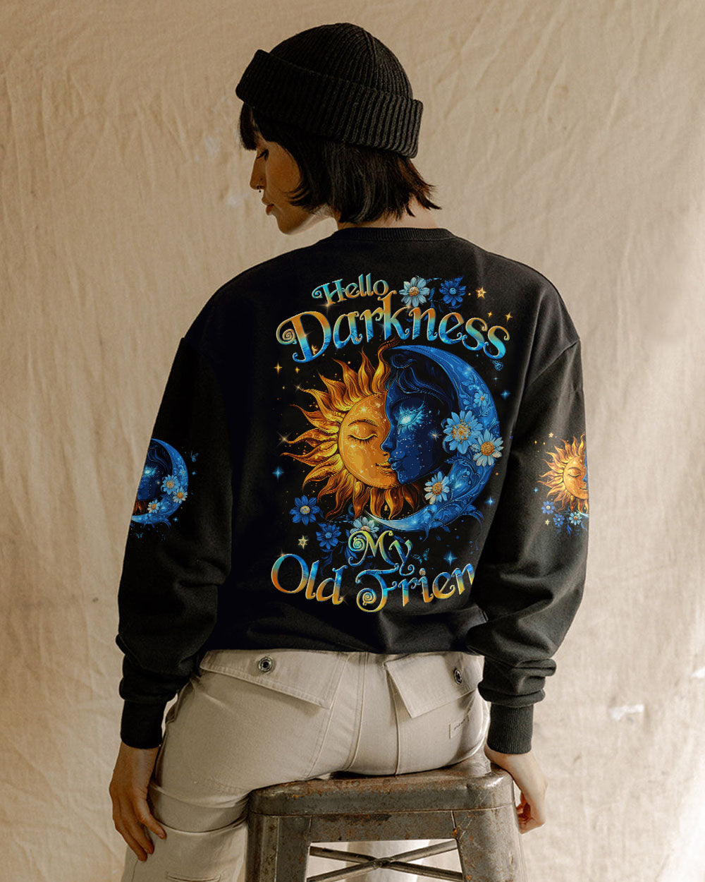 Hello Darkness My Old Friend Sun and Moon Cosmic Graphic AOP Shirts _3_ tXHYt