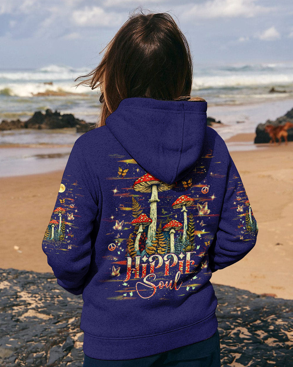 Hippie Soul Magic Mushroom _26 Moon Psychedelic Forest Graphic AOP Shirts _2_ q0HbV