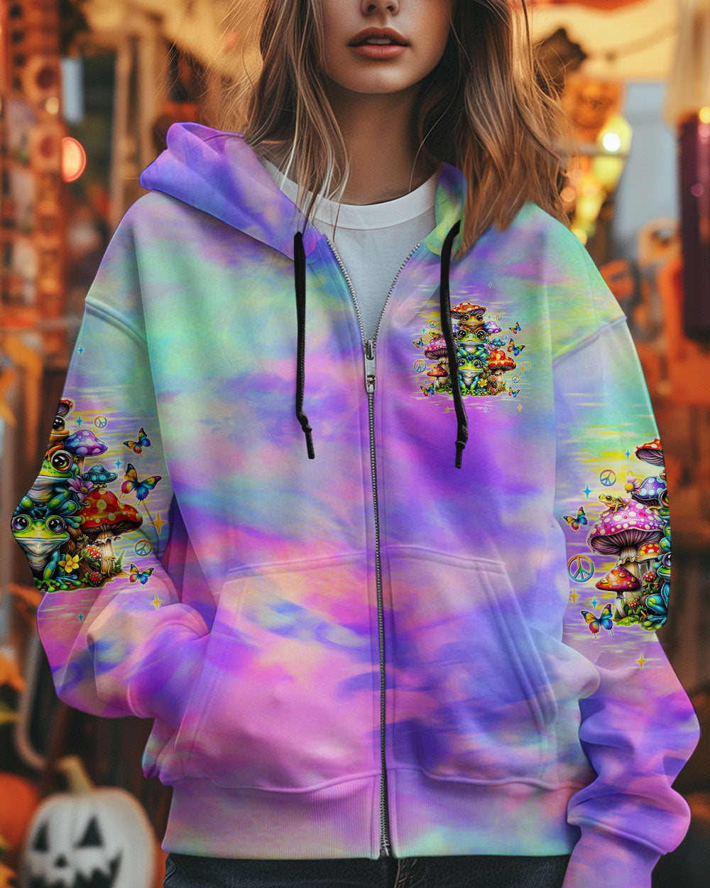 Hippie Squad Frog Psychedelic Mushroom Colorful Tie Dye AOP Shirts _8_ FNgnB