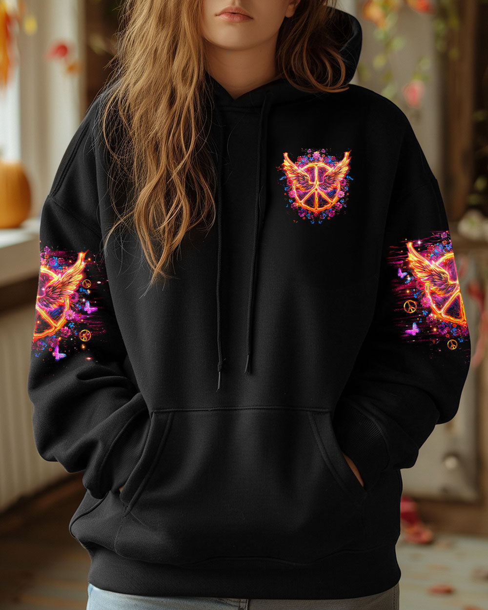 I Believe There Are Angels Among Us Fire Peace Symbol Angel AOP Shirts _13_ YI1AR