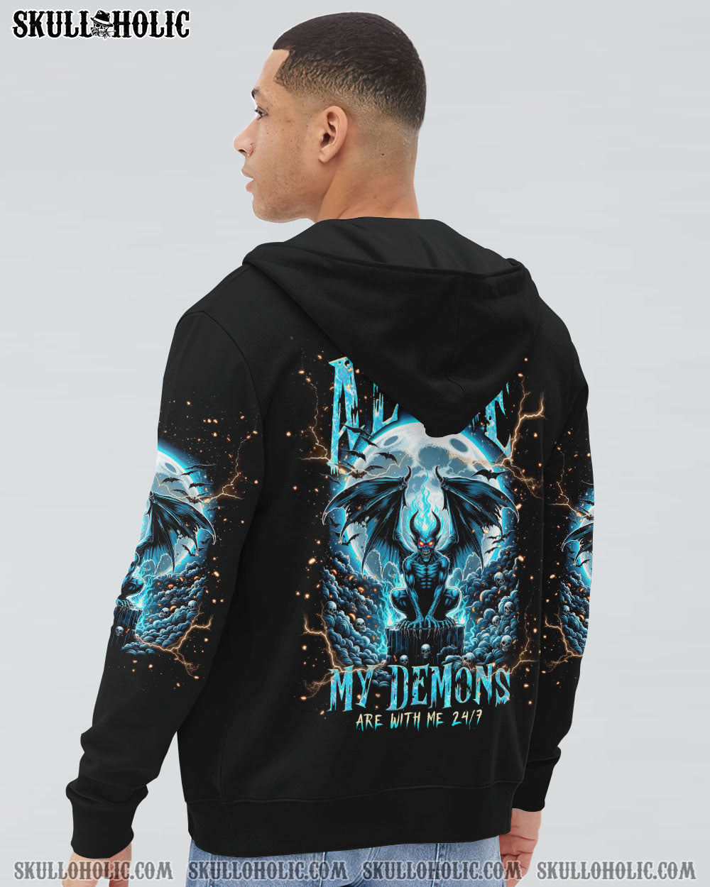 Iam Never Alone My Demons Are With Me Edgy _26 Powerful Gothic AOP Shirts _13_ WVCoM