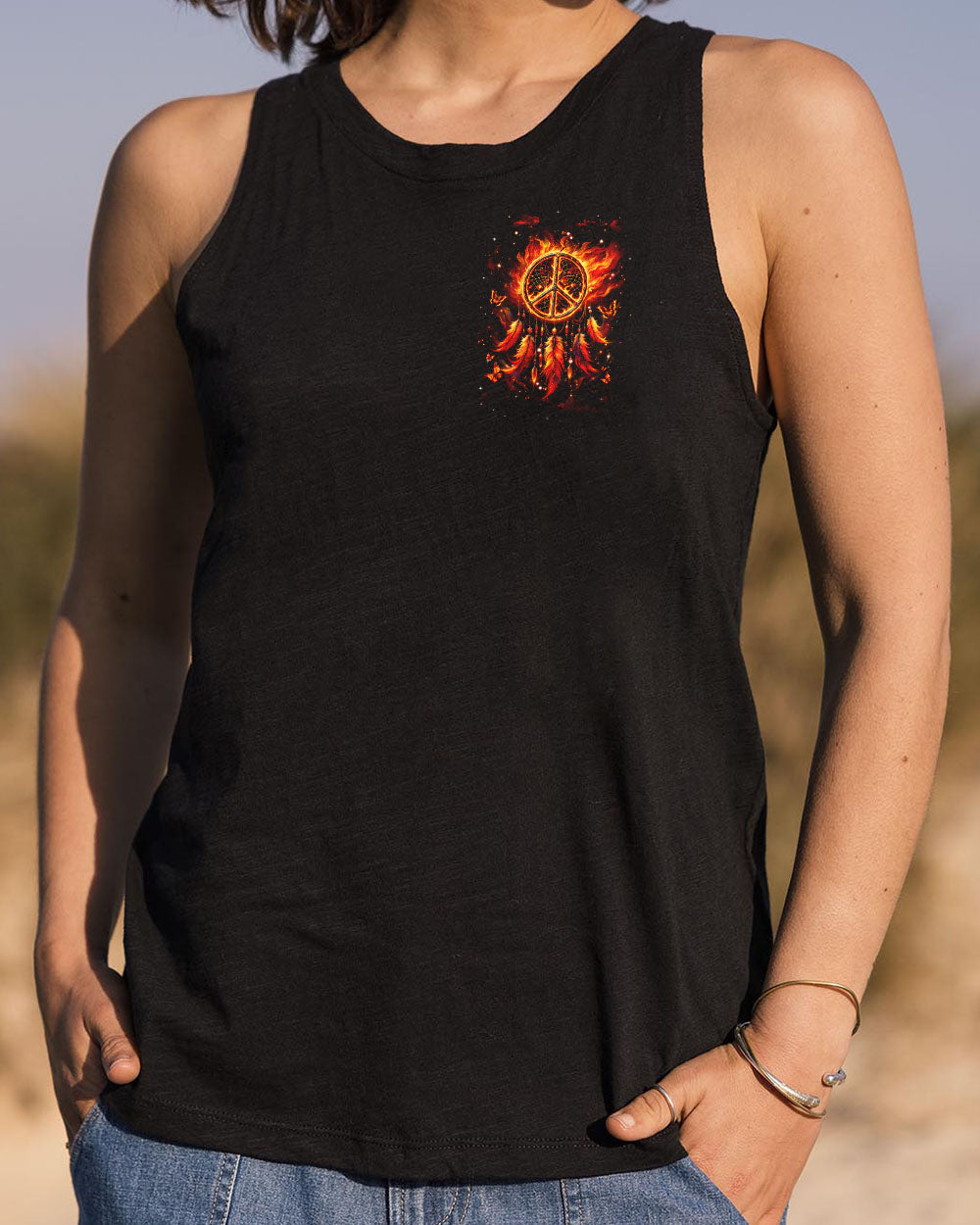 Im a Dreamer but Im not the Only One Hippie Fire Feather Inspirational AOP Shirts _6_ ccATC