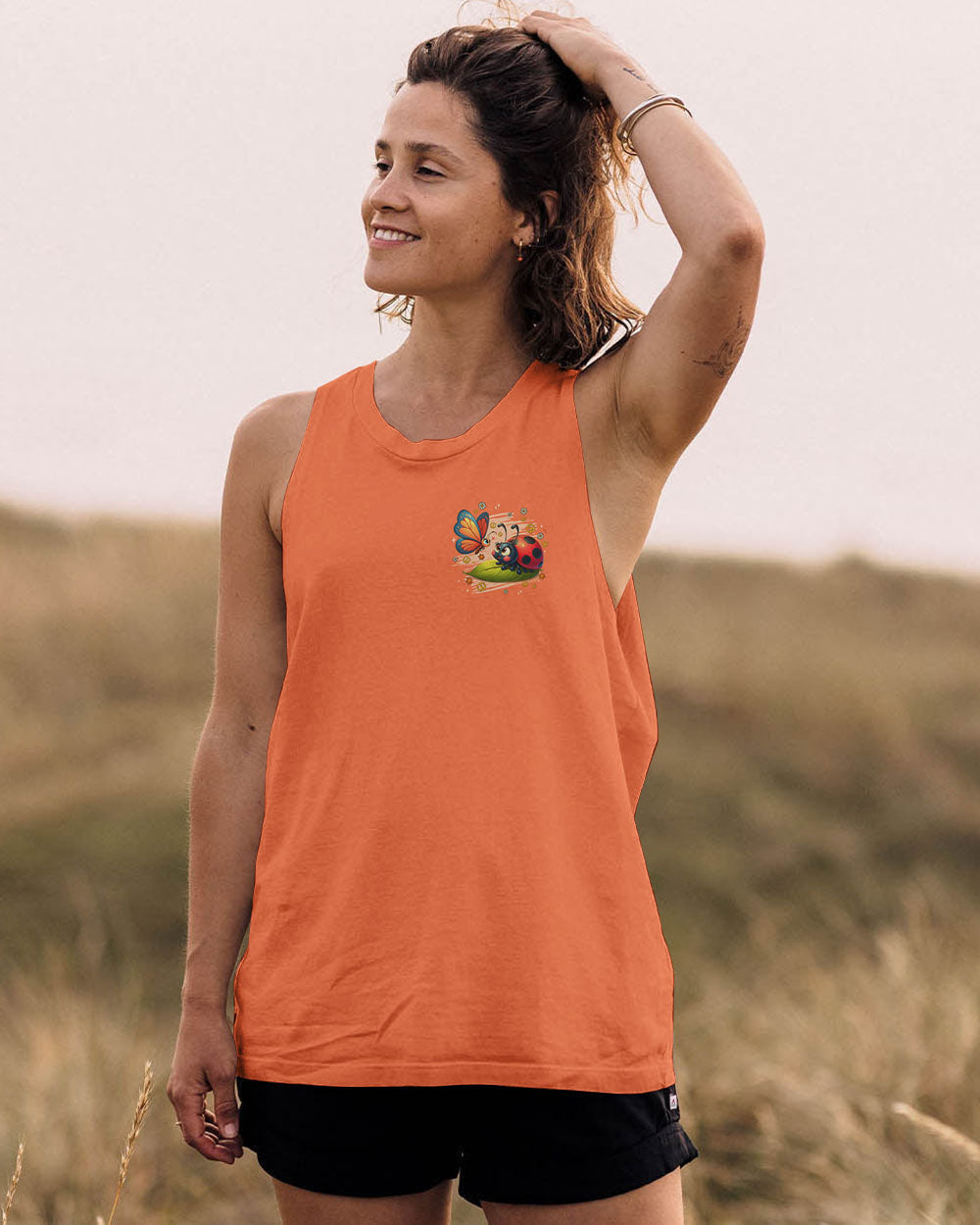 Ladybug Hugs Butterfly Kisses Peace Flowers and Insect Inspired Fun AOP Shirts _11_ AgDYV