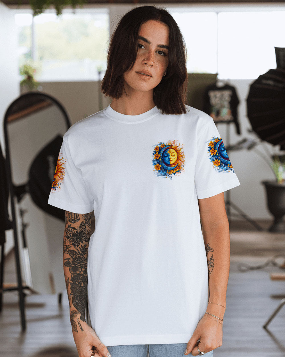 Live in the Sunshine Sun and Moon Floral Graphic AOP Shirts _10_ HK5zK