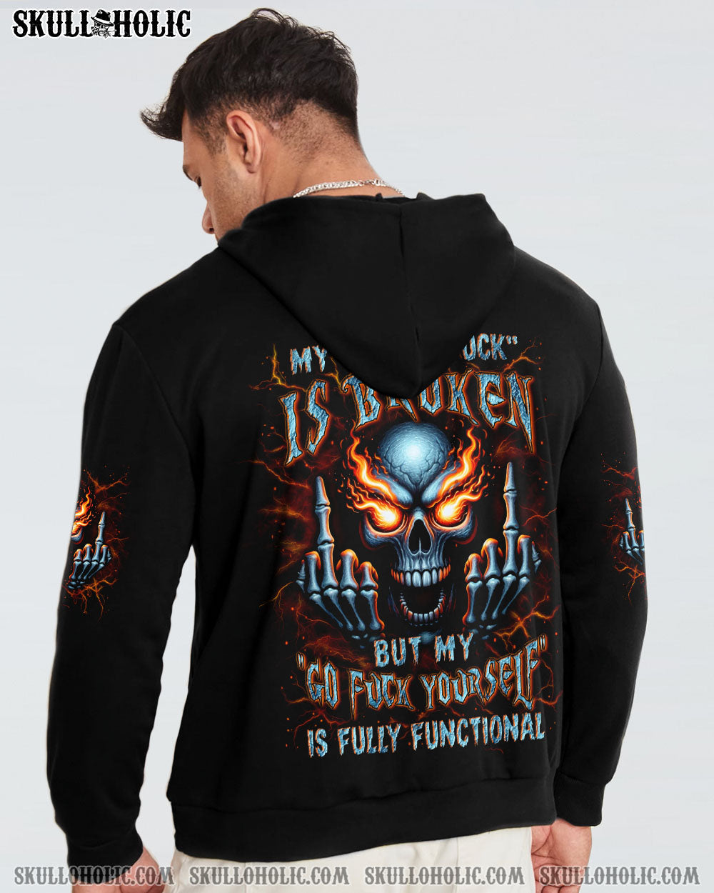 My Give a Fck Is Broken But My Go Fck Yourself Is Fully Functional Savage Gothic Tee AOP Shirts _13_ sjmkZ