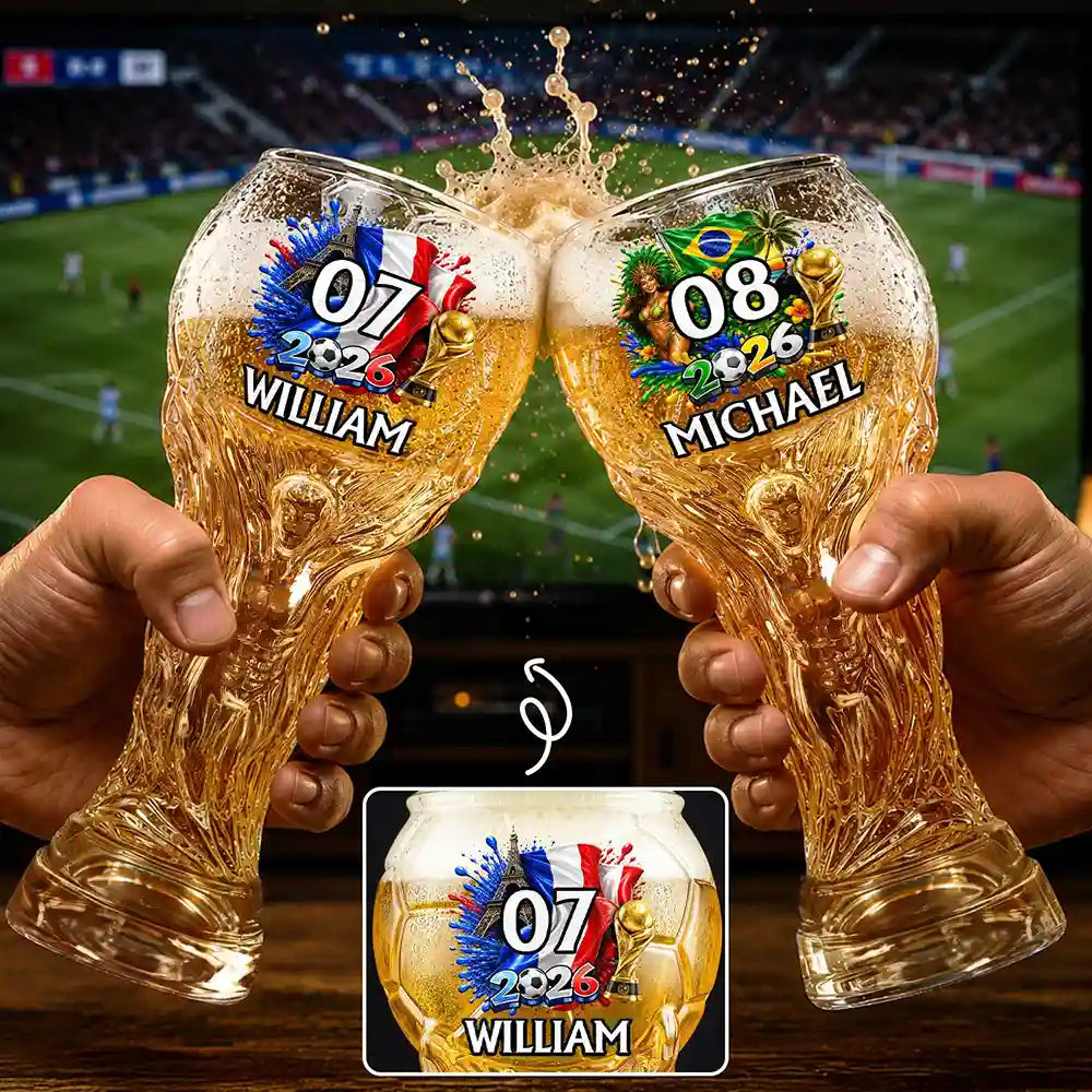 NationalFlagSoccerLovers PersonalizedBeerGlass TG483 CLA3490 MKDEF