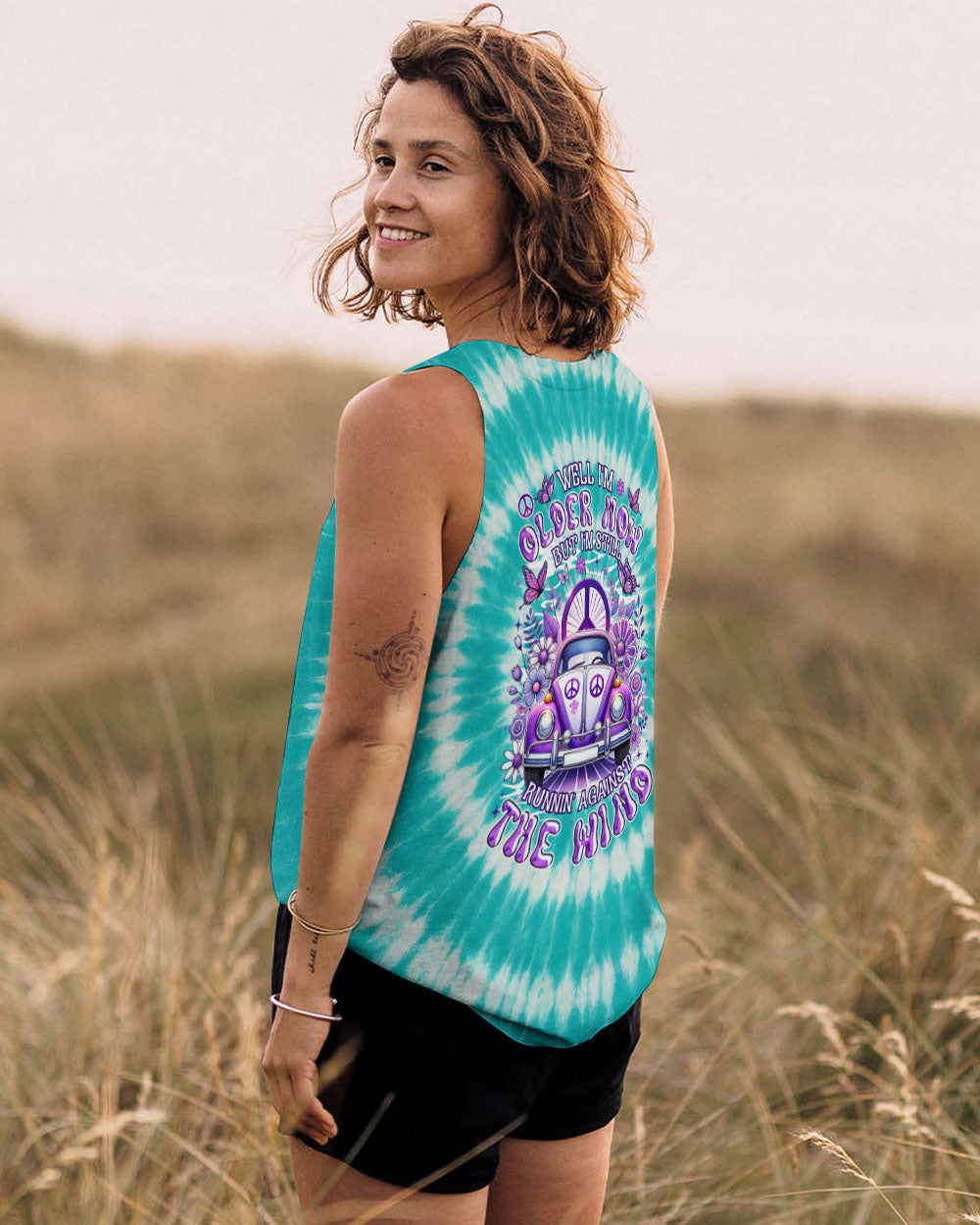 Older Now But I_E2_80_99m Still Runnin_E2_80_99 Against the Wind Purple Tie Dye Hippie Car AOP Shirts _14_ vAfkr