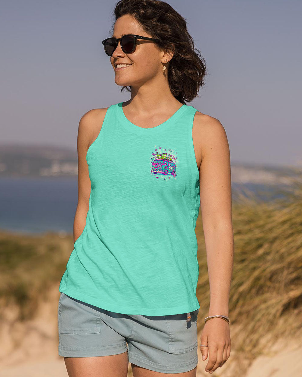 Older Now But Im Still Running Against the Wind Funny Frog Hippie Van AOP Shirts _6_ Nkd9K
