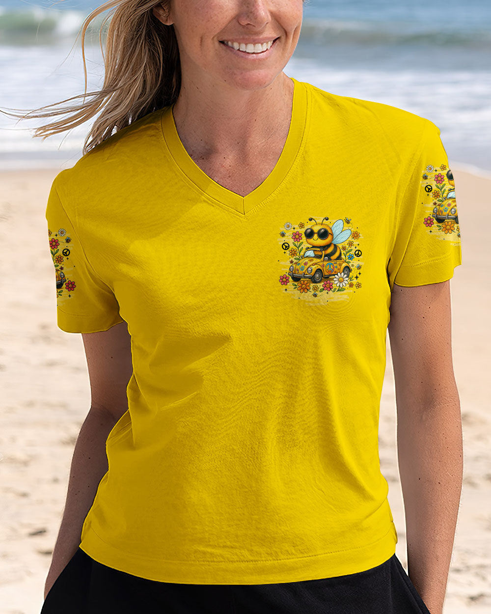 Older Now But Still Running Against The Wind Peace and Love Flower Power AOP Shirts _12_ 7YIT9