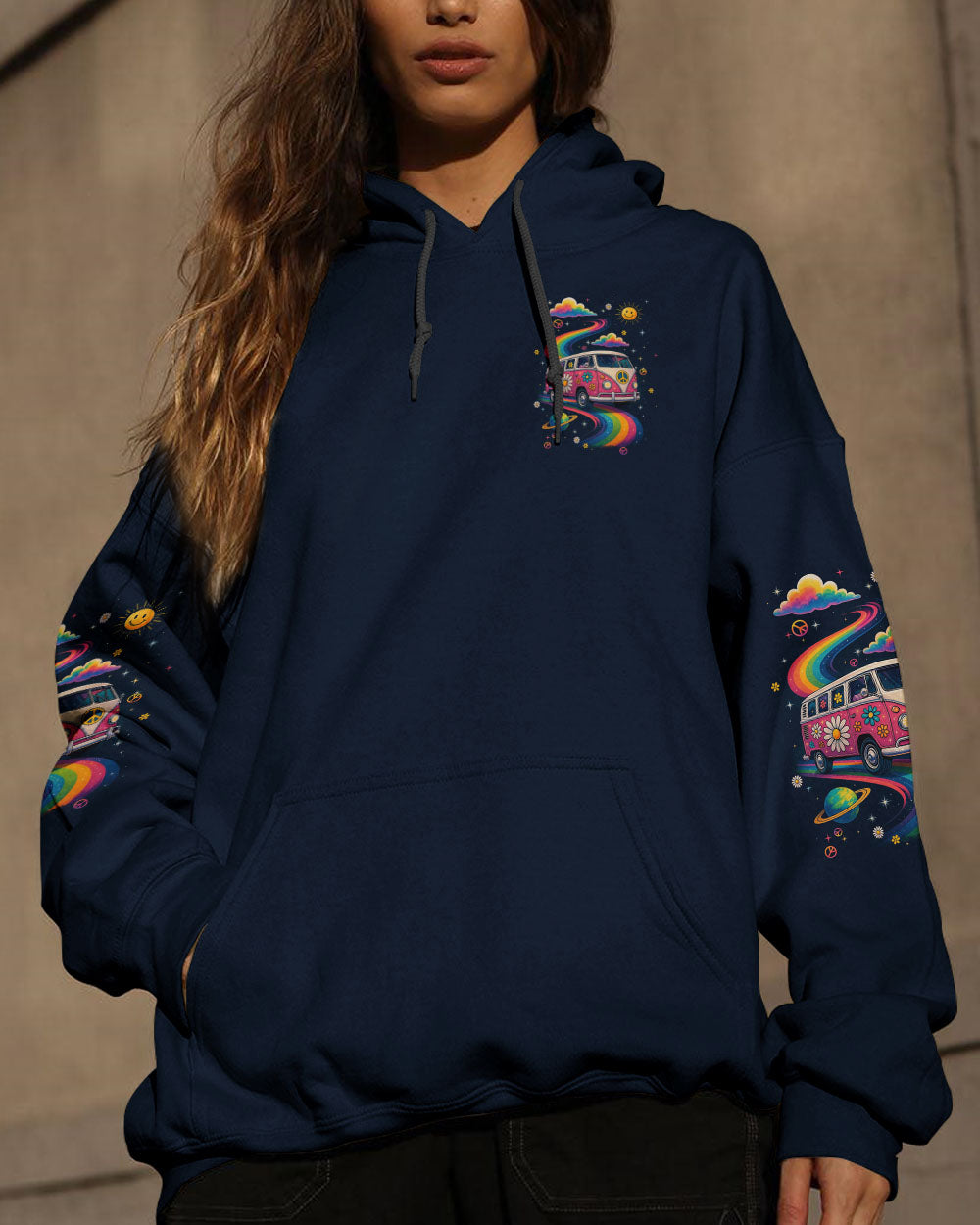 Older Now Running Against The Wind Hippie Van Peace _26 Flower Power Design AOP Shirts _4_ 1sM1n