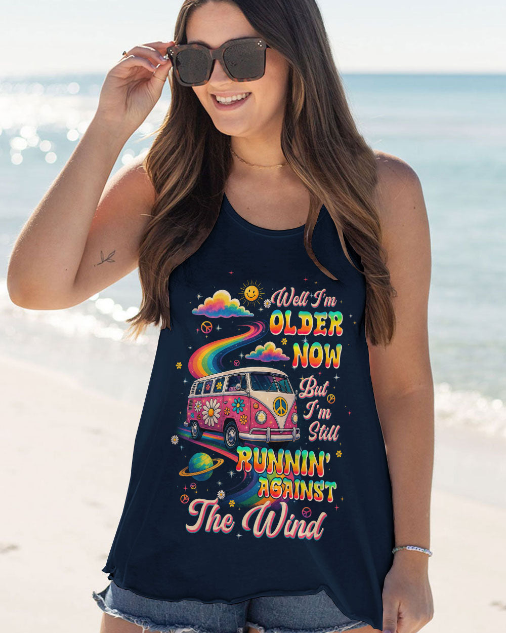 Older Now Running Against The Wind Hippie Van Peace _26 Flower Power Design AOP Shirts _9_ rsXKk