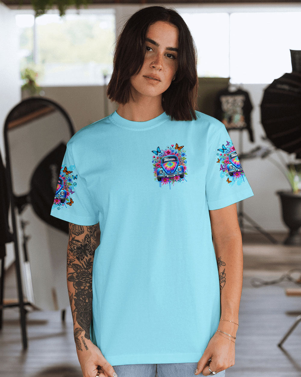 Older Now Still Runnin Against the Wind Tie Dye Hippie Car AOP Shirts _11_ 40pWT