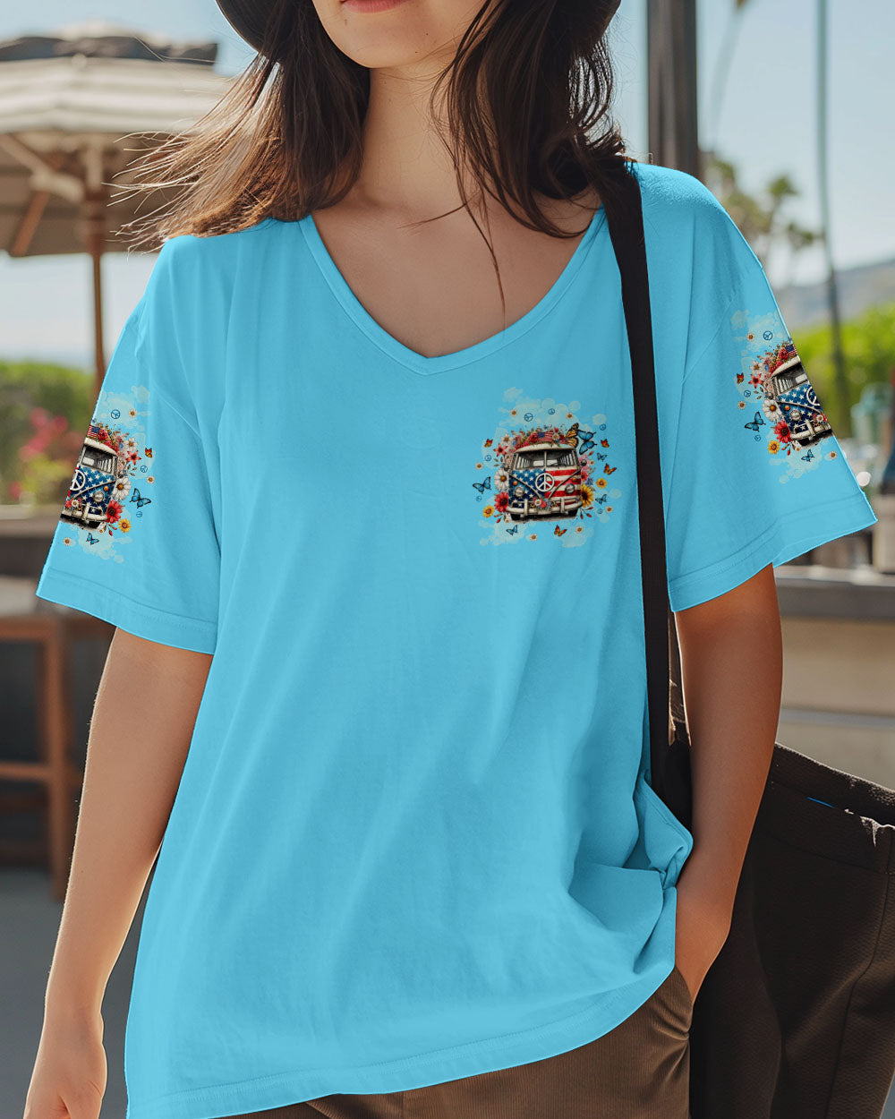 Older Now Still Runnin Against the Wind USA Flag Peace Van AOP Shirts _2_ pzGhI