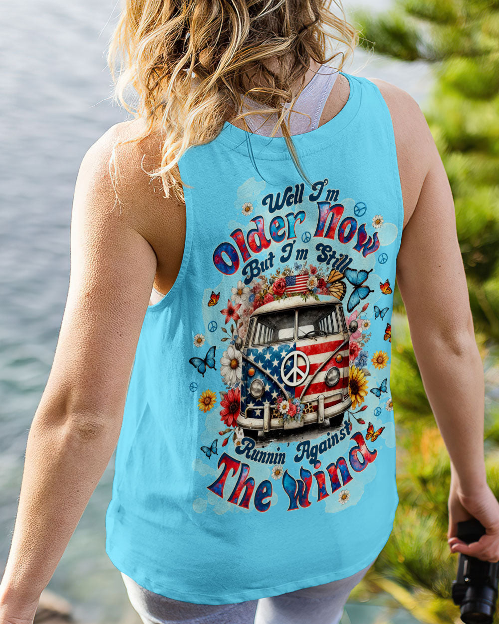 Older Now Still Runnin Against the Wind USA Flag Peace Van AOP Shirts _9_ SF5uE