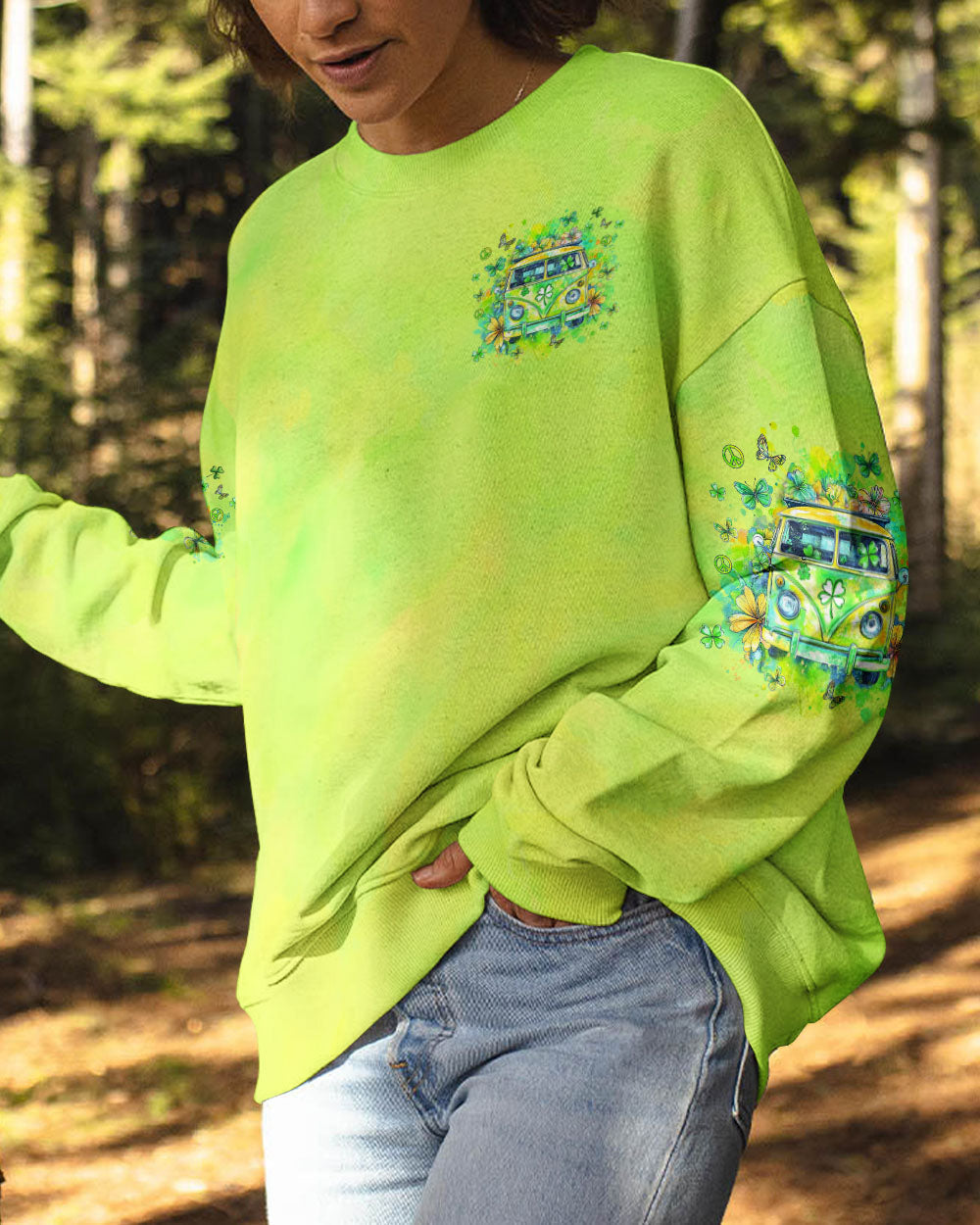Older Now but Still Runnin Against the Wind Green Hippie Van AOP Shirts _6_ 1vbn3