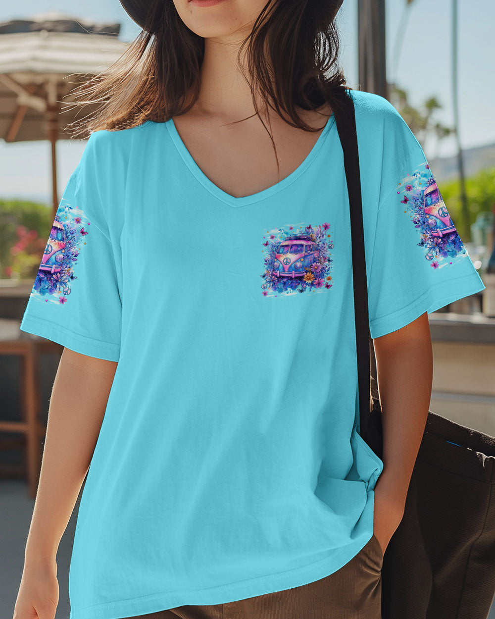 Older Now but Still Runnin Against the Wind Hippie VW Van AOP Shirts _2_ TndjX