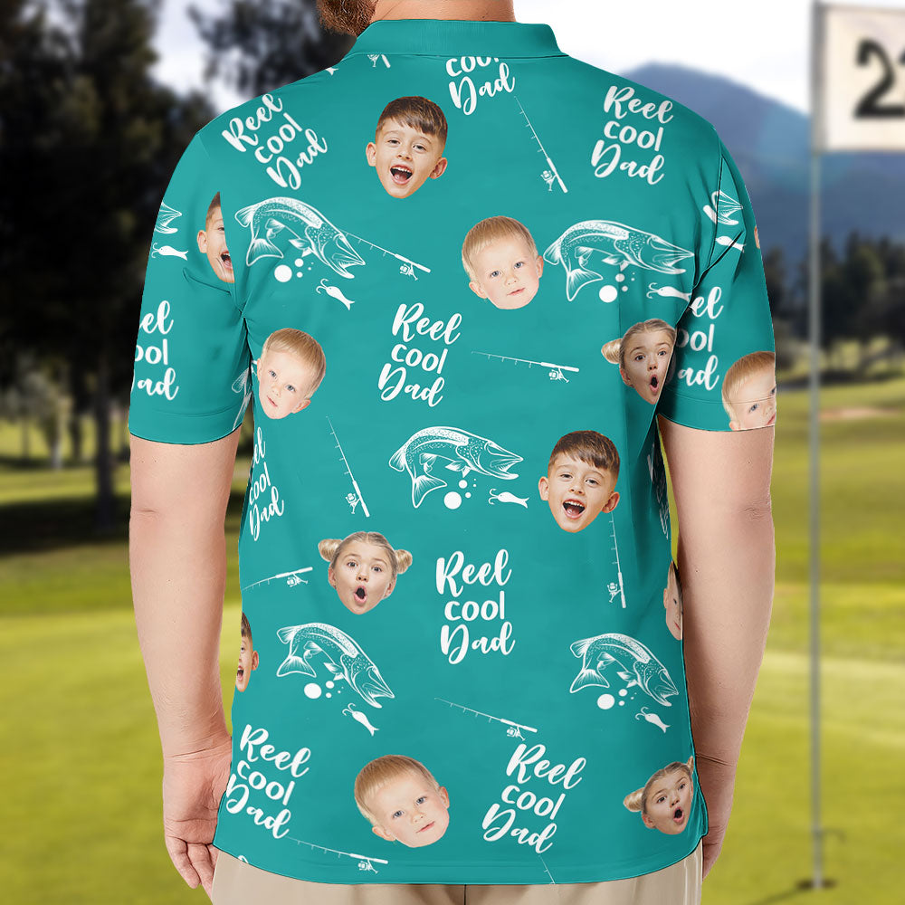 Reel Cool Dad Personalized Photo Polo Shirt_3