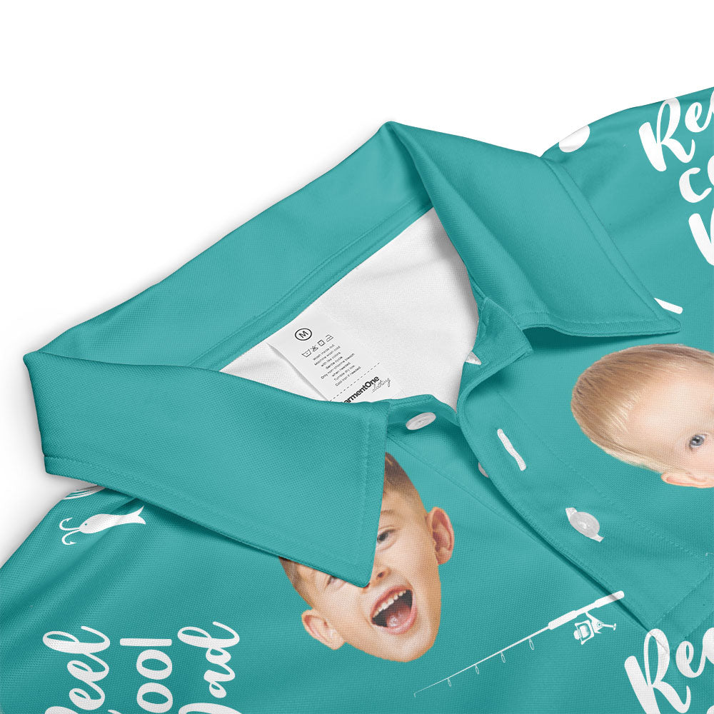 Reel Cool Dad Personalized Photo Polo Shirt_6