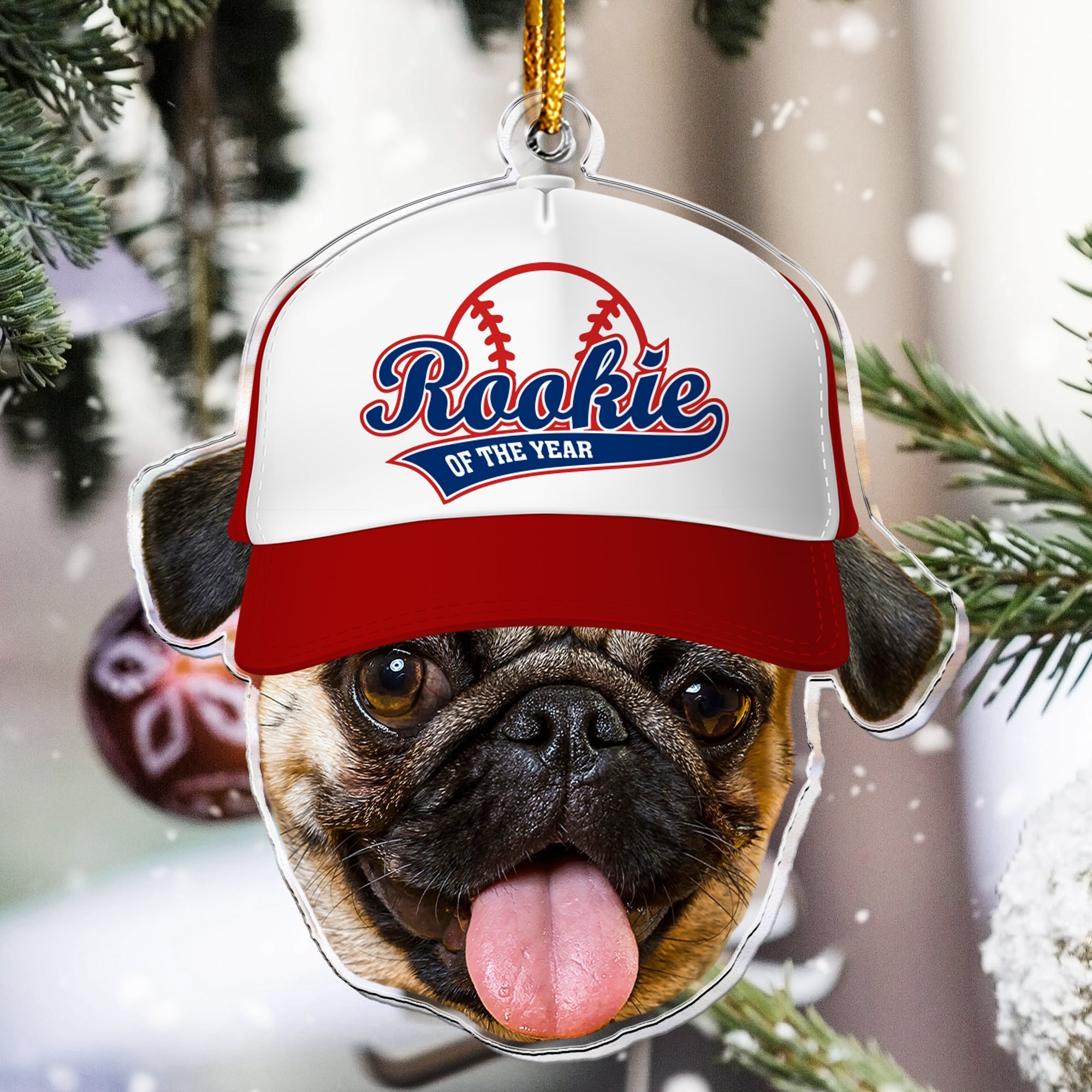 Rookie Of The Year Baby_s First Christmas Gifts Personalized Acrylic Photo Ornament_2