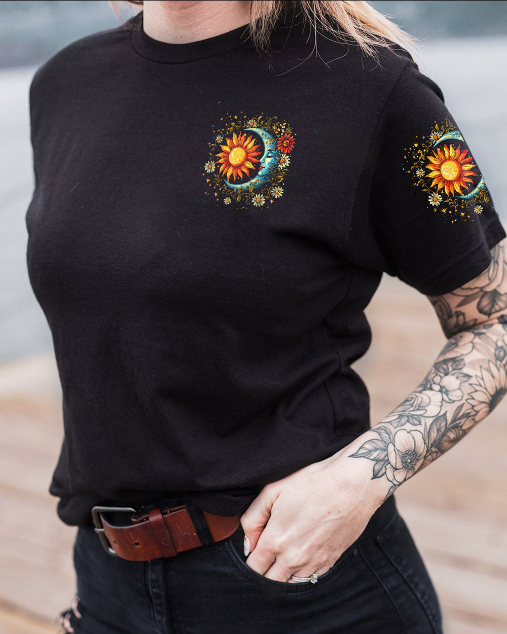 The Moon Sees Your Soul Boho Celestial Sun and Moon Design AOP Shirts _2_ T7r4x