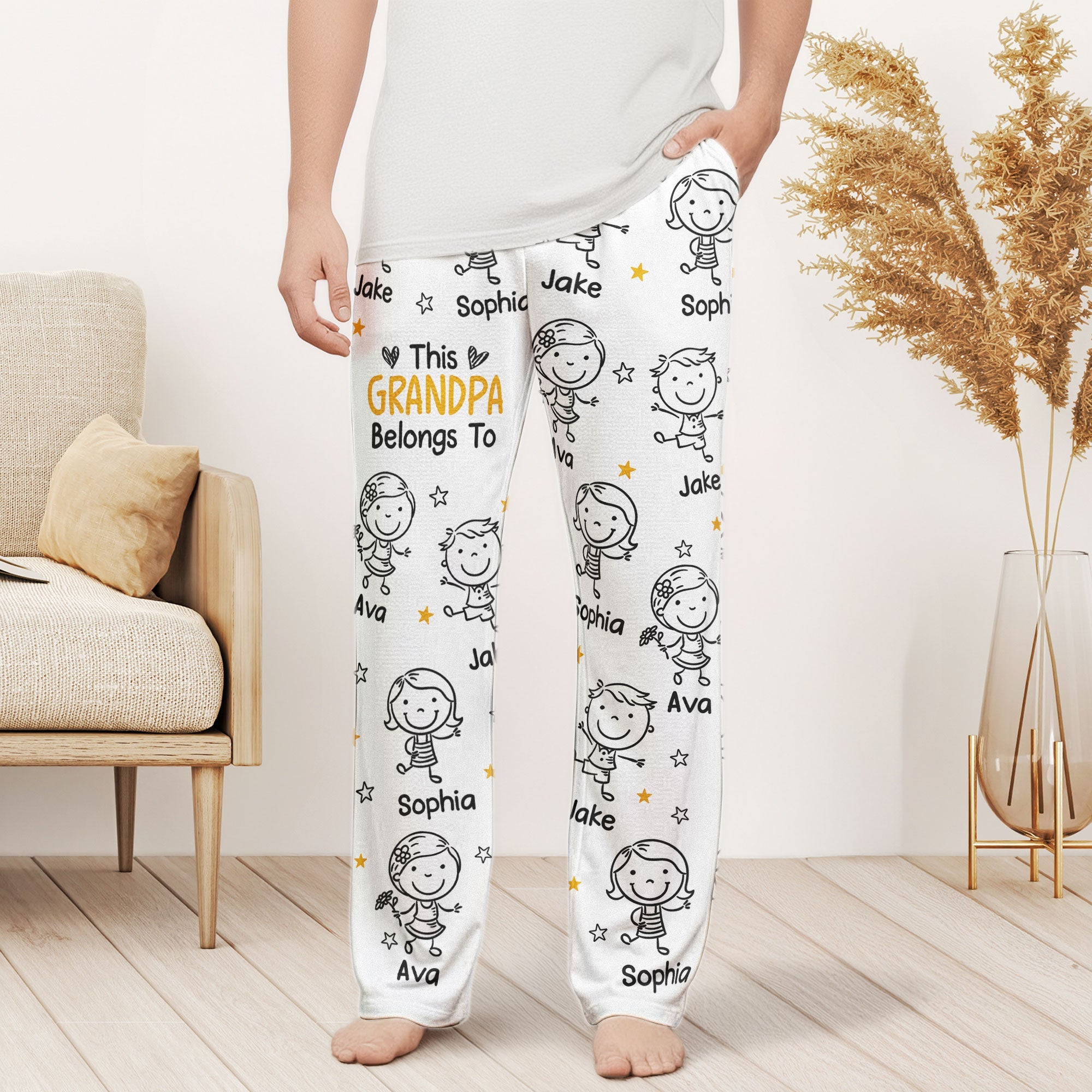 This Grandma Grandpa Belongs To Personalized Sweatpants_ Lounge Pants With Pockets_2