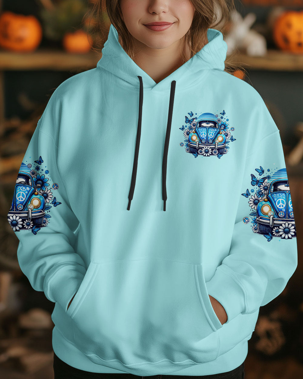 Well I_E2_80_99m Older Now But I_E2_80_99m Still Runnin_E2_80_99 Against the Wind Retro Blue VW Hippie AOP Shirts _4_ hXW1p