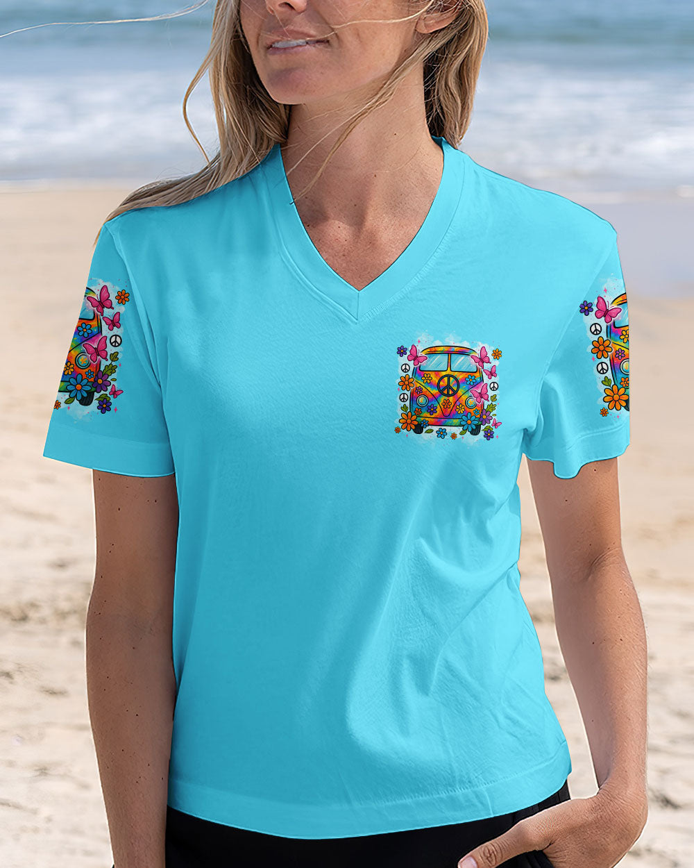 Well I_E2_80_99m Older Now But I_E2_80_99m Still Runnin_E2_80_99 Against the Wind Retro Hippie Van Graphic Tee AOP Shirts _5_ SO8JJ