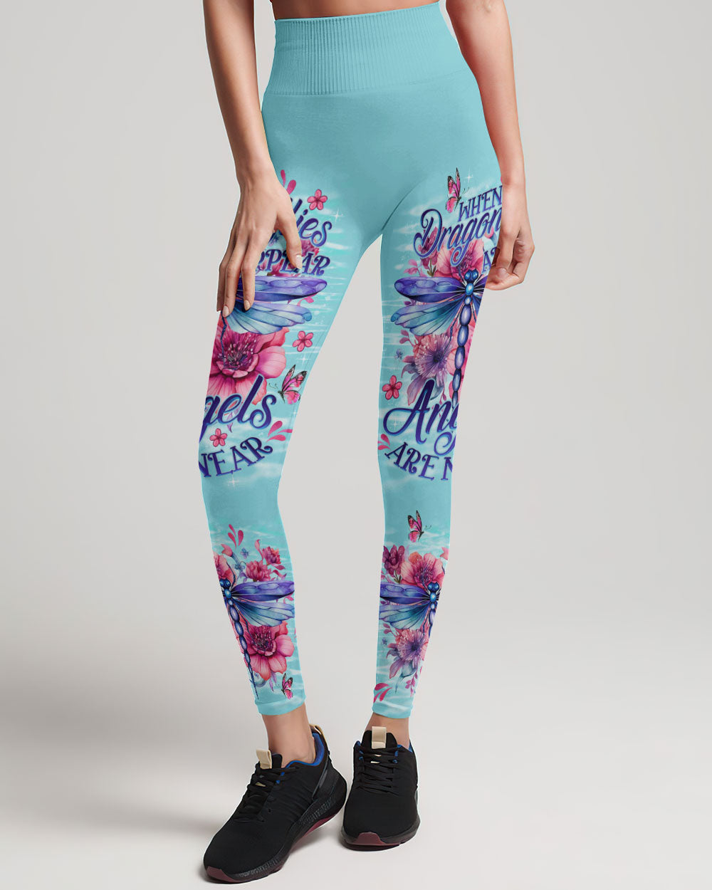 When Dragonflies Appear Angels Are Near Inspirational Floral Design AOP Shirts _15_ qcIGy