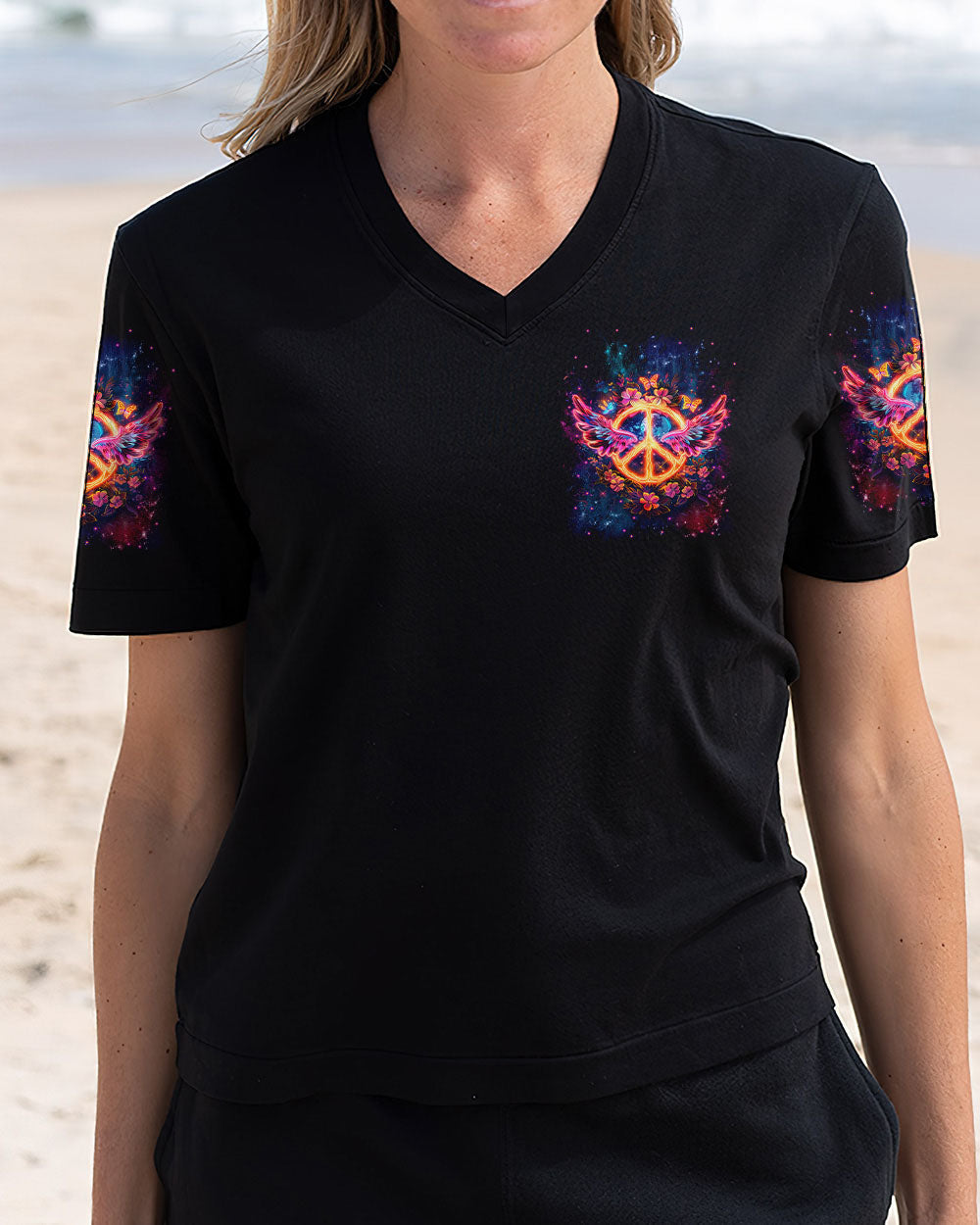 Whisper Words of Wisdom Let It Be Fire Peace Sign Wings Flowers AOP Shirts _11_ PSIJ5