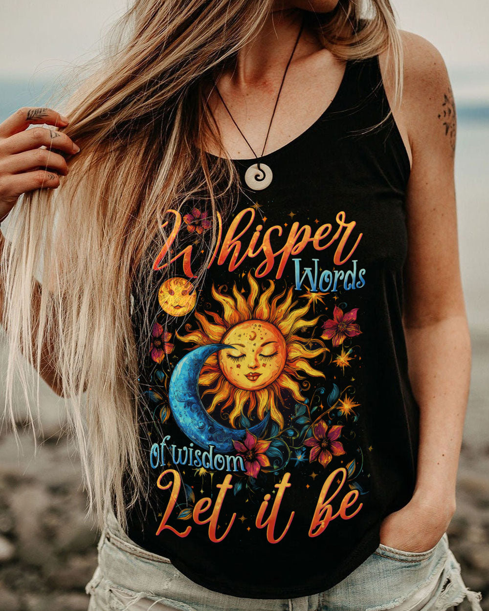 Whisper Words of Wisdom Let It Be Sun and Moon Boho Celestial AOP Shirts _5_ w9cwy