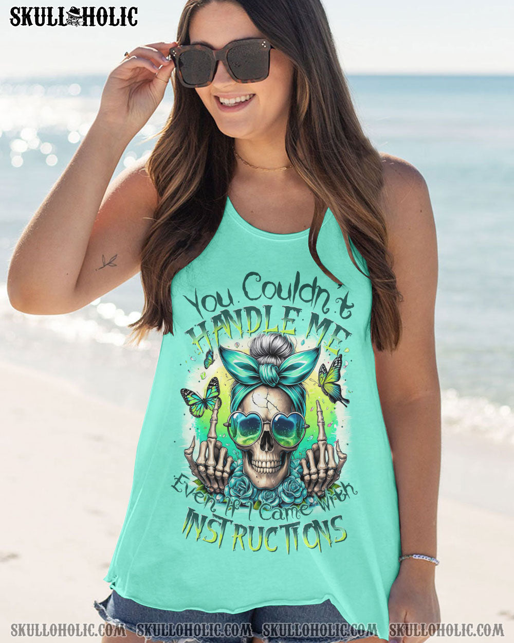You Couldn_E2_80_99t Handle Me Even If I Came with Instructions Skull with Bow Sunglasses Graphic AOP Shirts _11_ 8g5tq