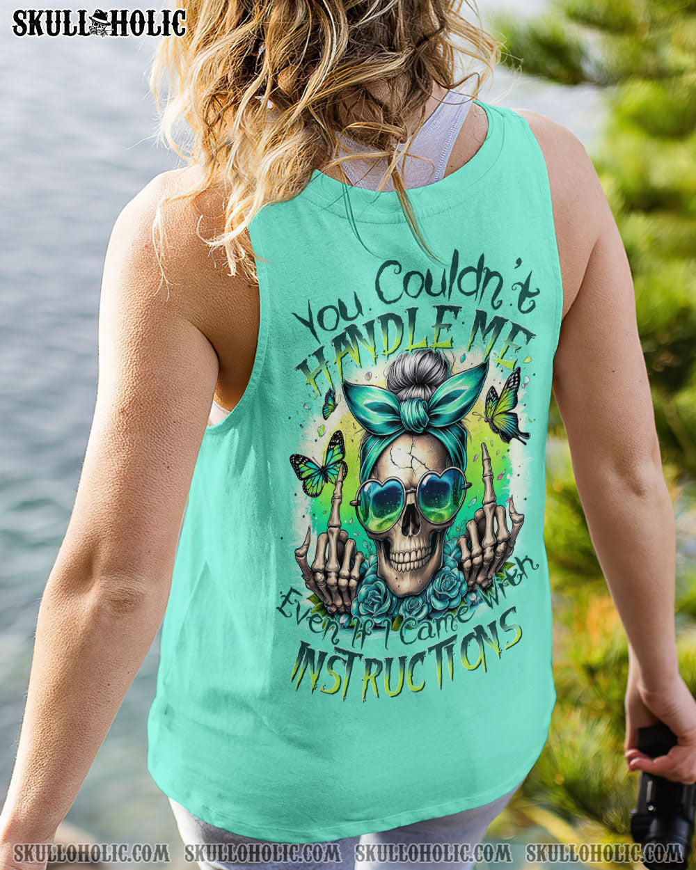 You Couldn_E2_80_99t Handle Me Even If I Came with Instructions Skull with Bow Sunglasses Graphic AOP Shirts _13_ m9VtA