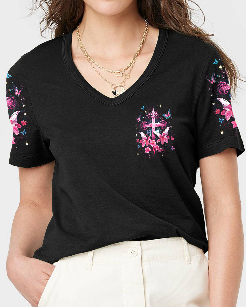 christian cloth Yhdu1701242Vneck3 2