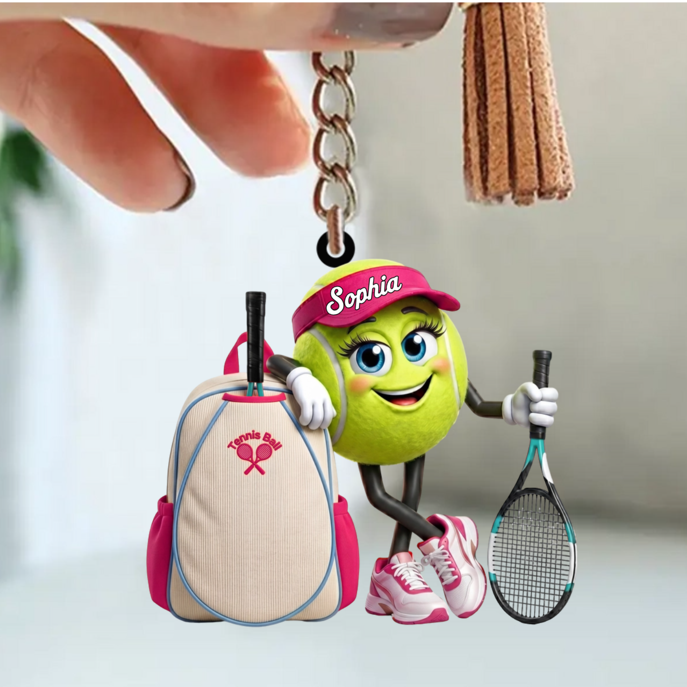 0818 CPS Tennis_Racket___Tennis_Backpack_Design_Keychain_ _Personalized_Tennis_Ball_Mascot_Keychain_for_Male___Female_Tennis_Player_preview_5